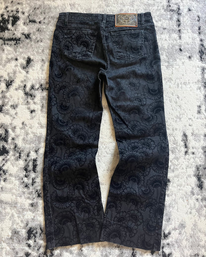 00s Just Cavalli Dark Botanical Dream Pants (S)