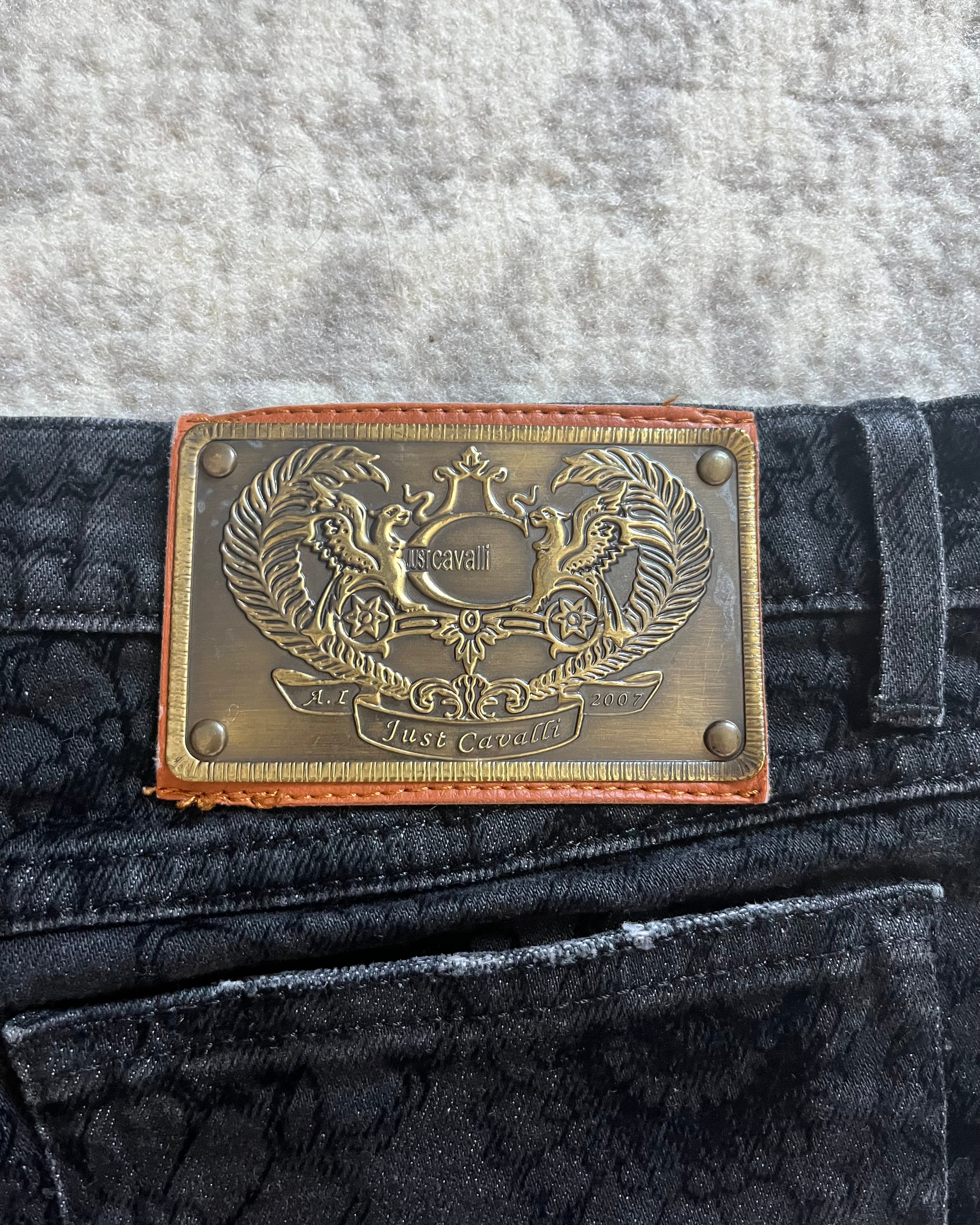 00s Just Cavalli ダークボタニカルドリームパンツ(S)