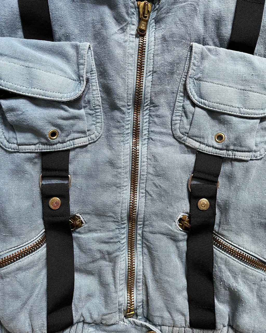 2003 ドルチェ＆ガッバーナ ブルー ボンデージ アビエイター ボンバー (XS) 