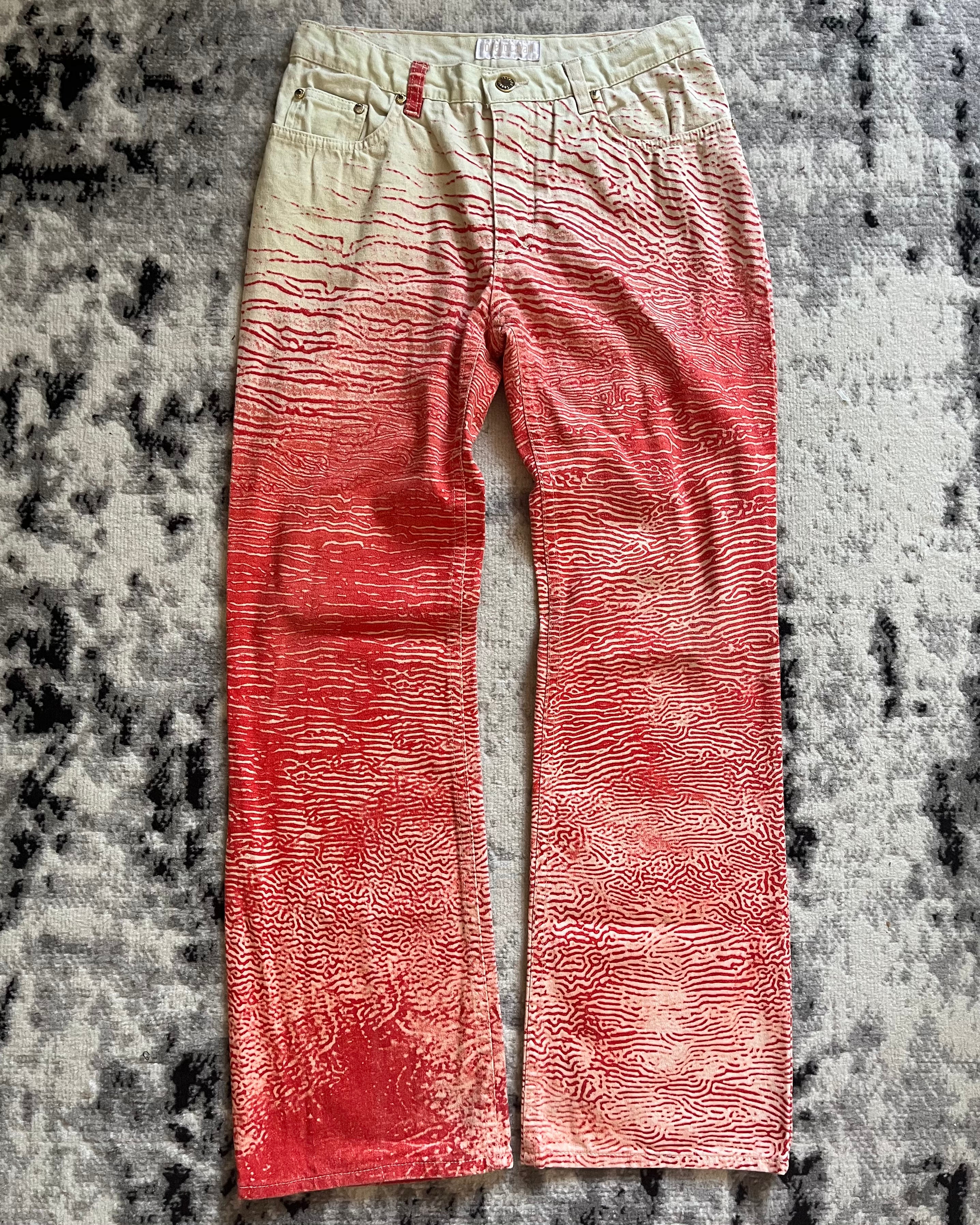 1995 Roberto Cavalli Lanificio Diform Stripes Pants