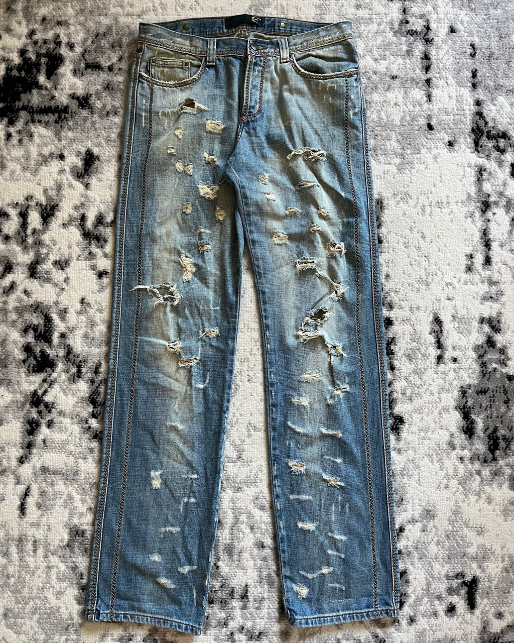 00s Just Cavalli ダメージブルージーンズ (M)