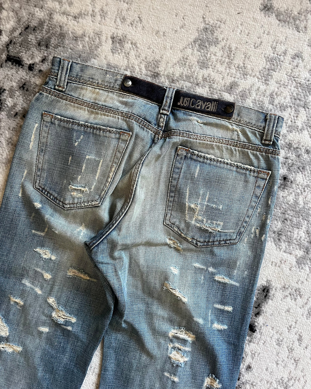 00s Just Cavalli ダメージブルージーンズ (M)