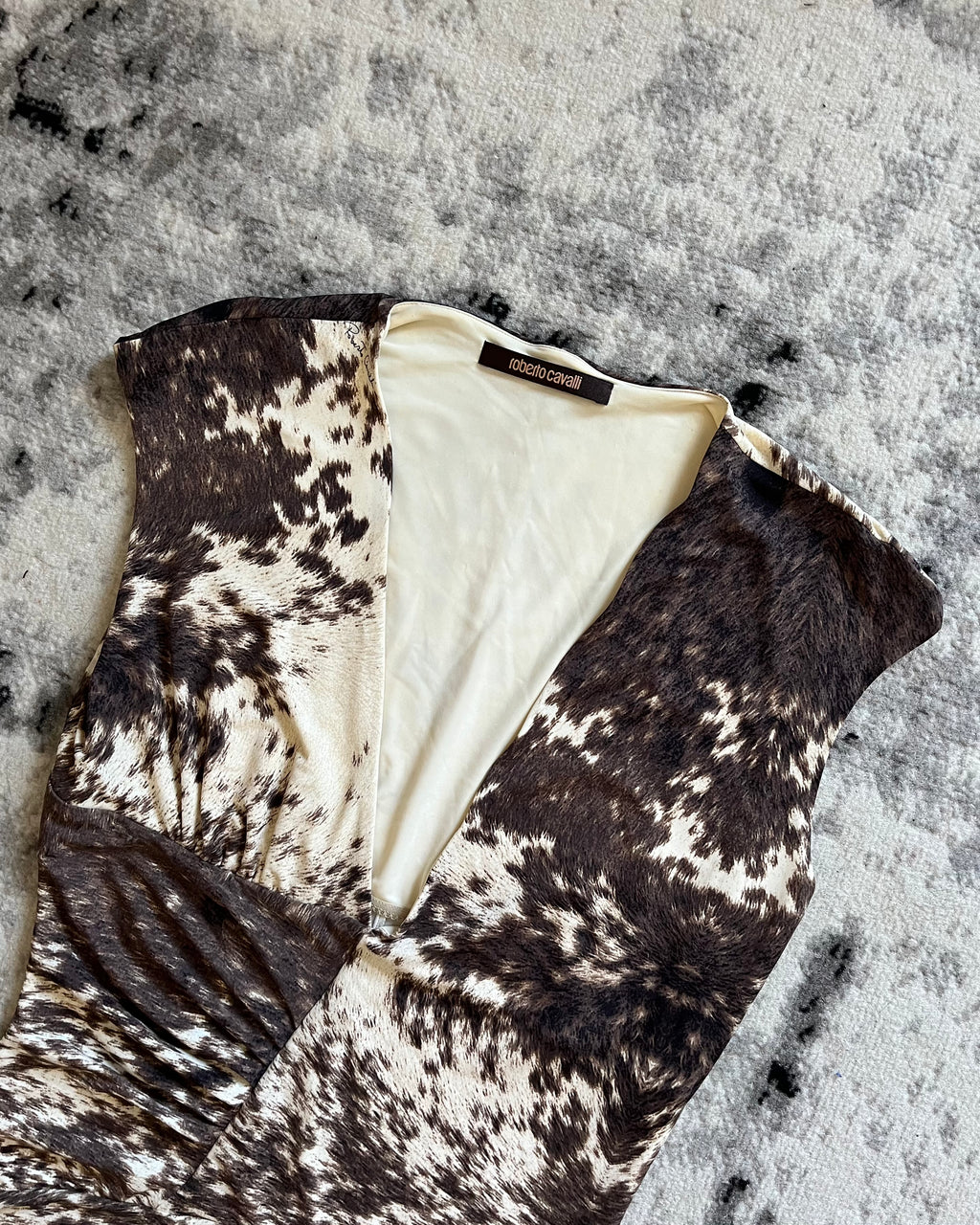 FW99 Roberto Cavalli 奶牛 Psycho 连衣裙 (M)