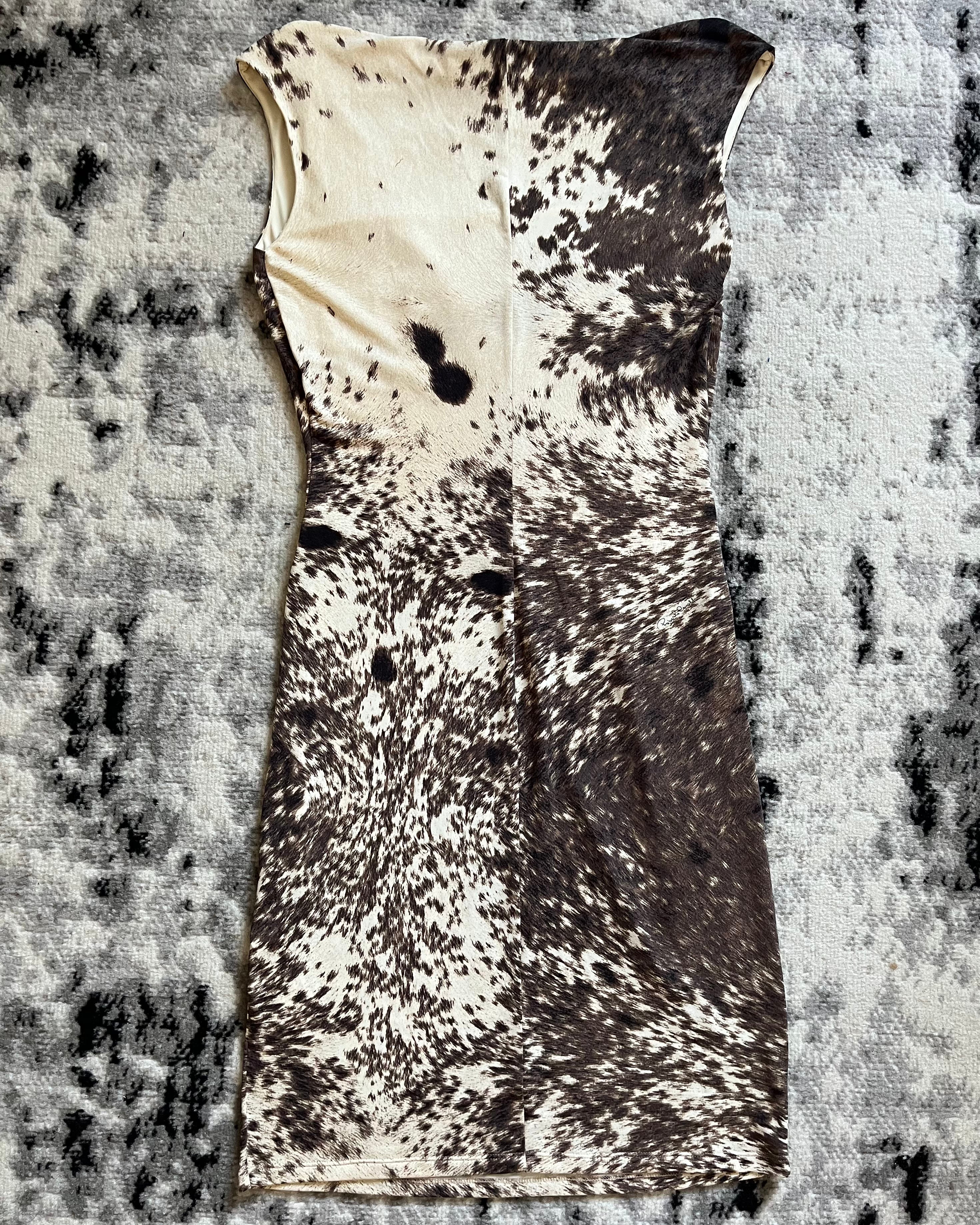 FW99 Roberto Cavalli 奶牛 Psycho 连衣裙 (M)