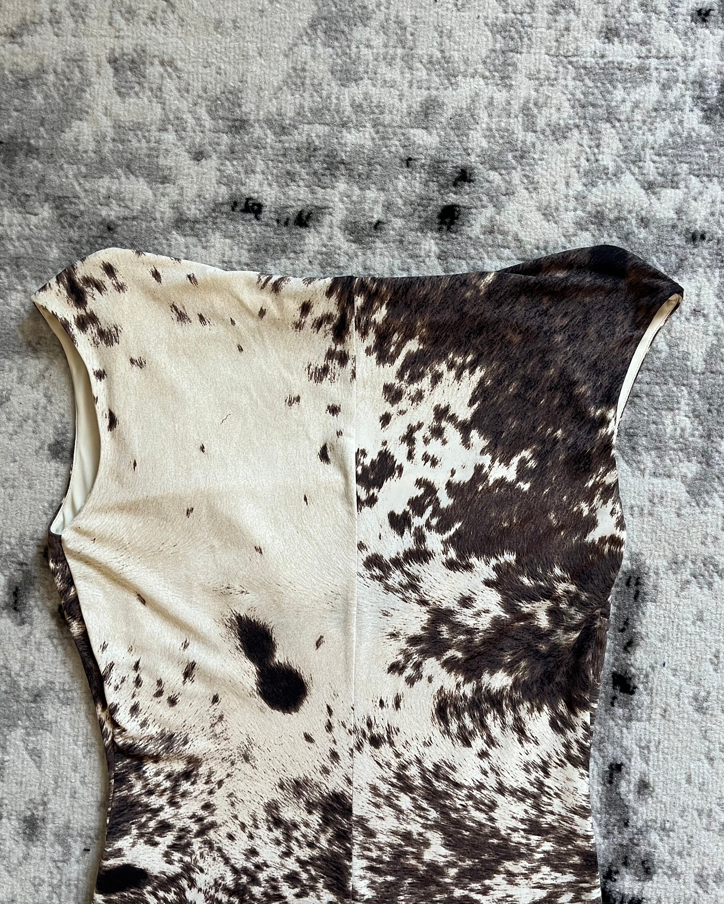 FW99 Roberto Cavalli 奶牛 Psycho 连衣裙 (M)