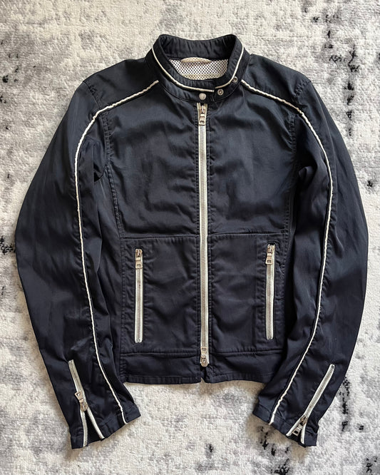 SS02 Prada Technical Navy Smooth Jacket (XS/S)