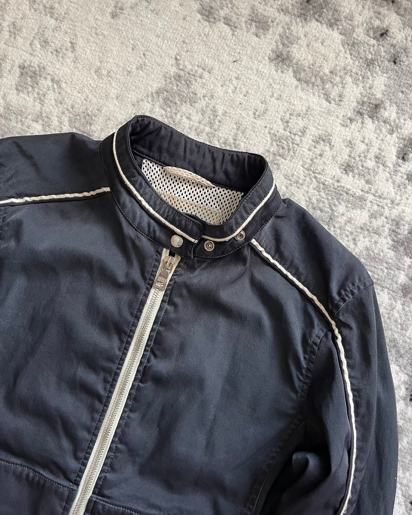 SS02 Prada Technical Navy Smooth Jacket (XS/S)