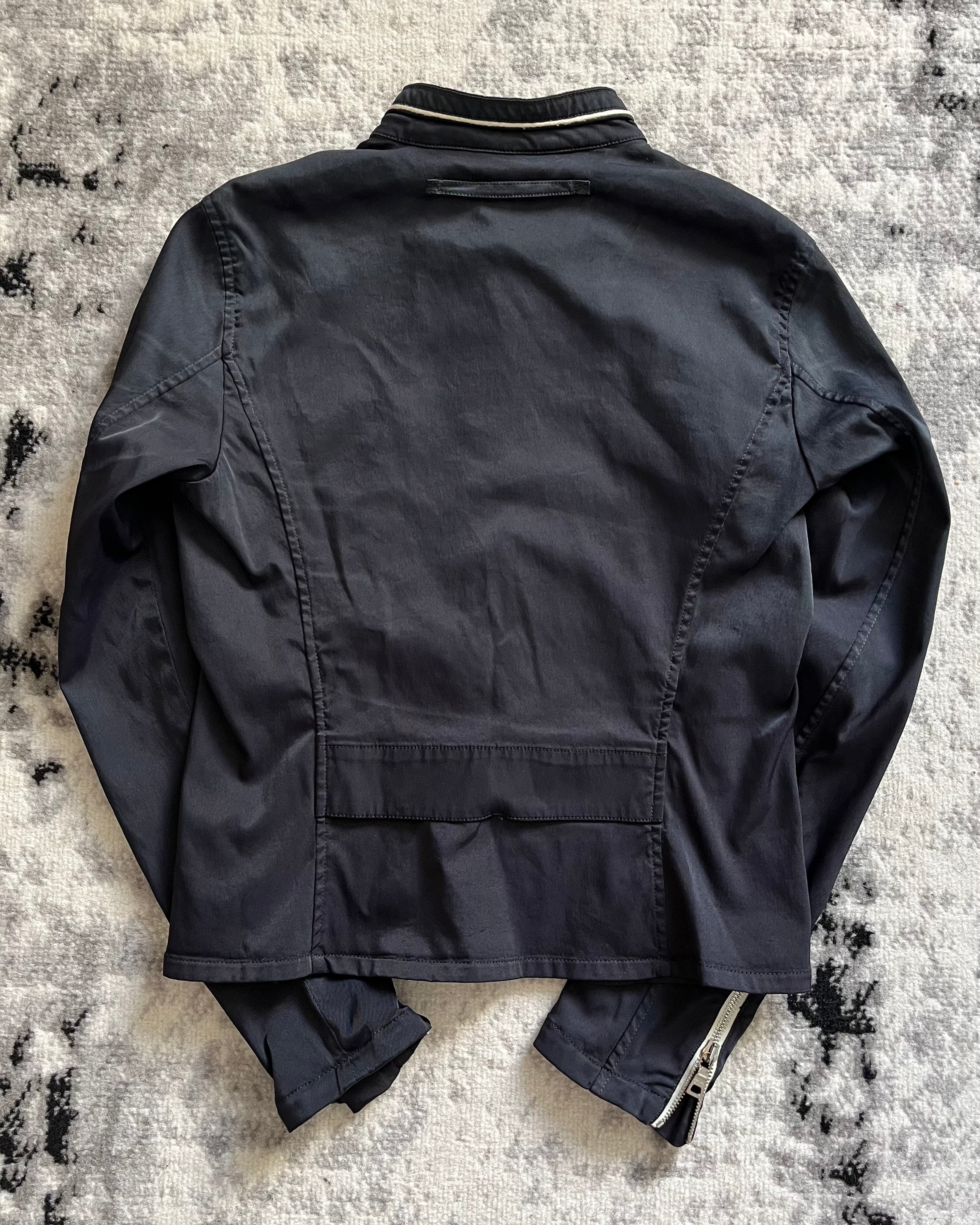 SS02 Prada 技术海军蓝光滑夹克 (XS/S)