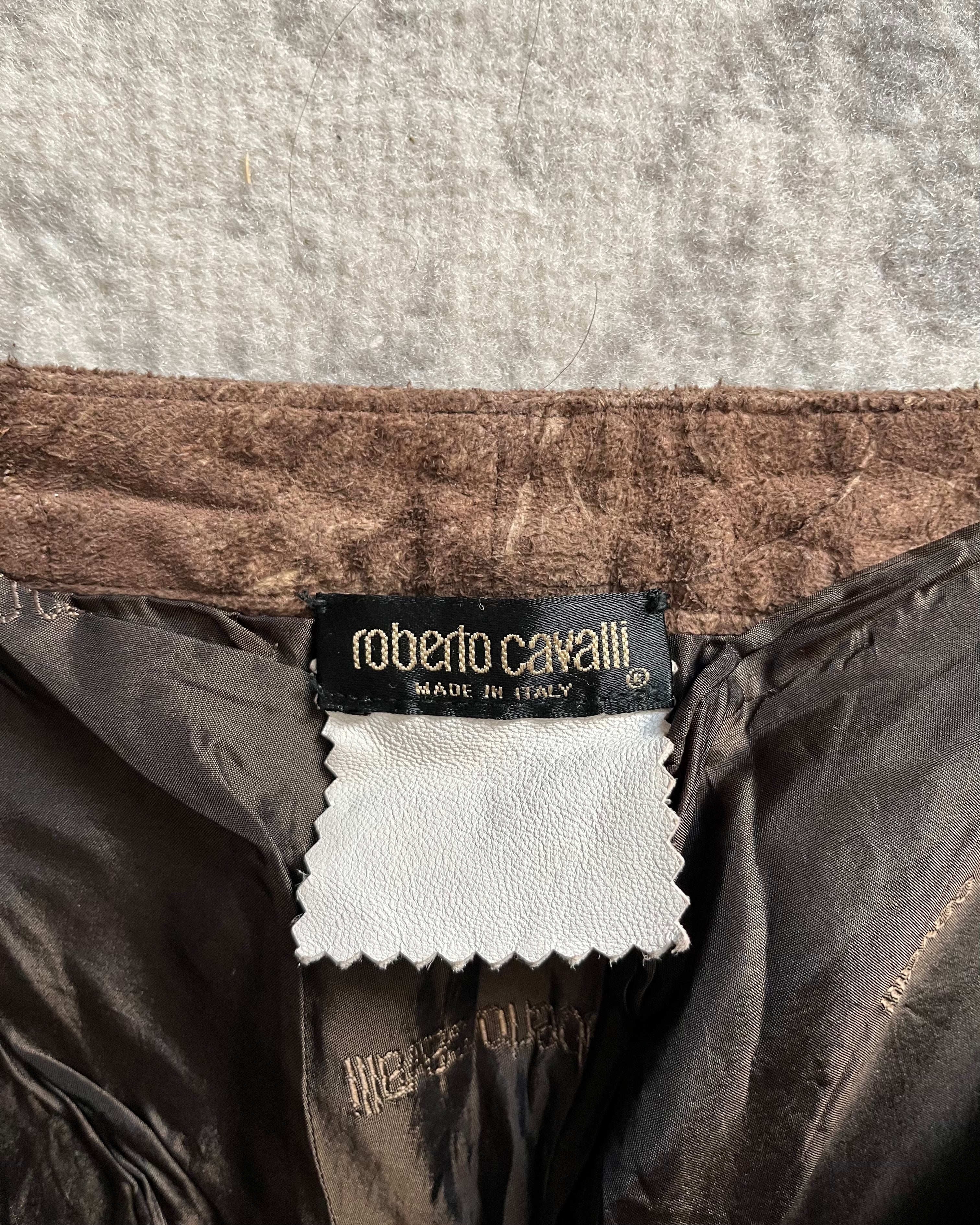 FW99 Roberto Cavalli Sample Leather Mysterium Pants (S/M)