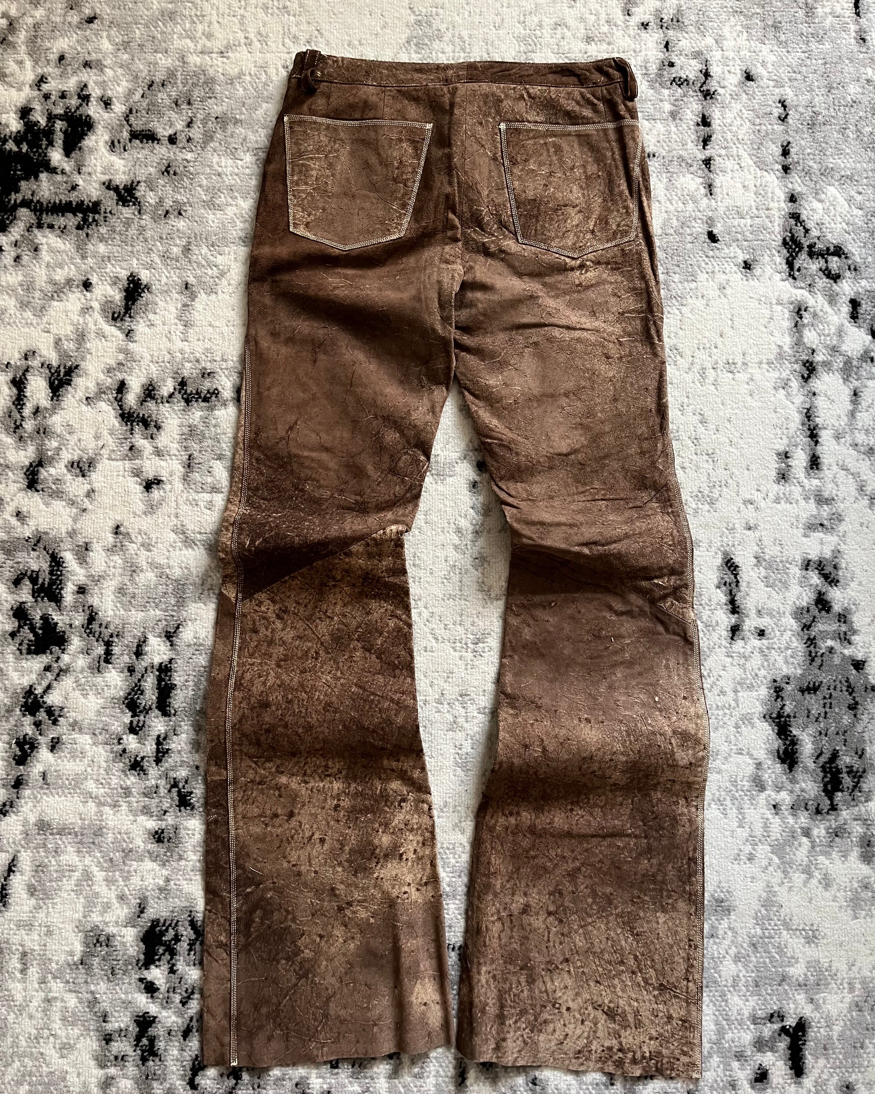 FW99 Roberto Cavalli Sample Leather Mysterium Pants (S/M)