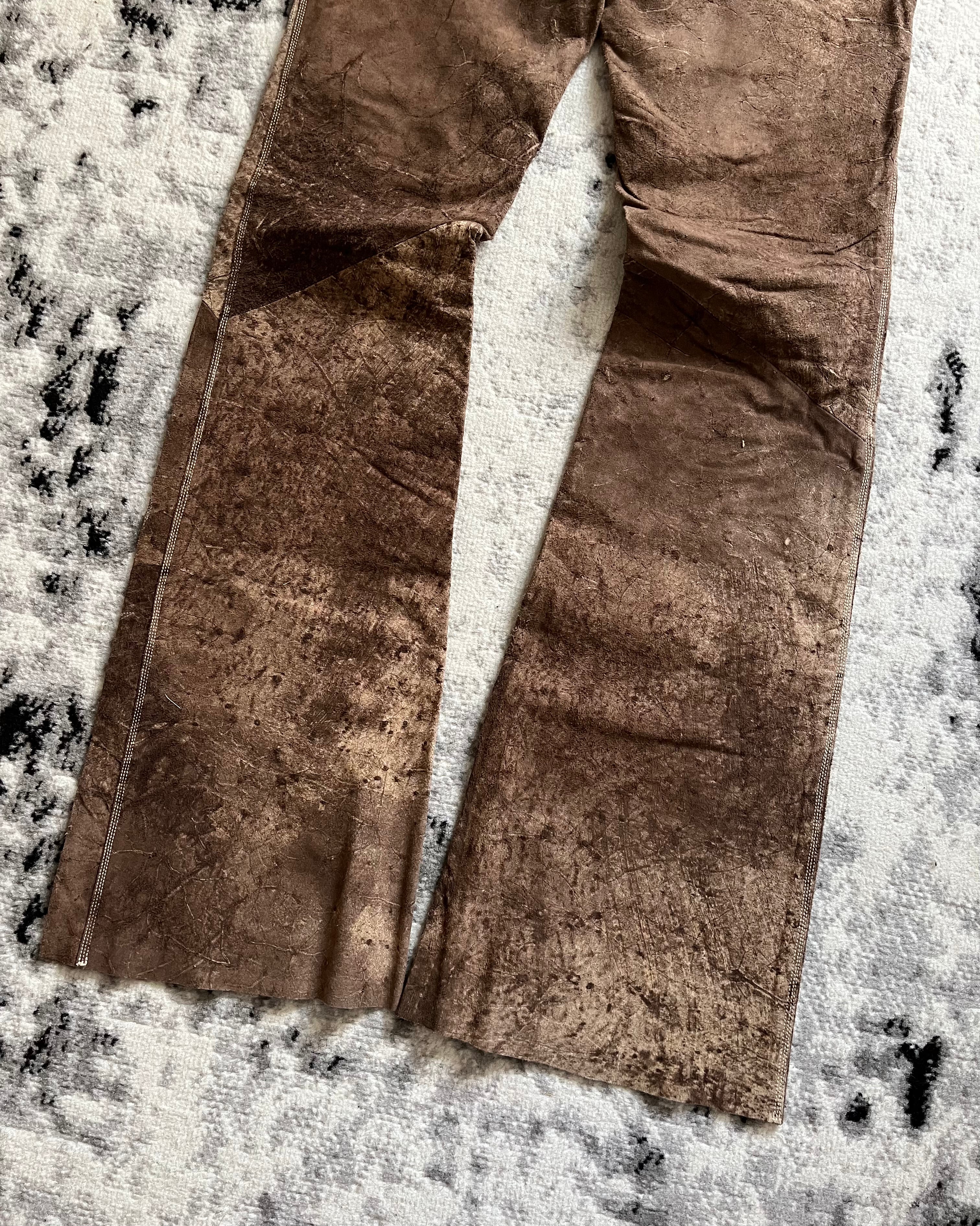 FW99 Roberto Cavalli Sample Leather Mysterium Pants (S/M)