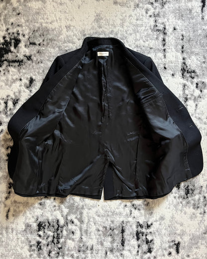 AW15 Dries Van Noten Black Shadow Wool Blazer (L)