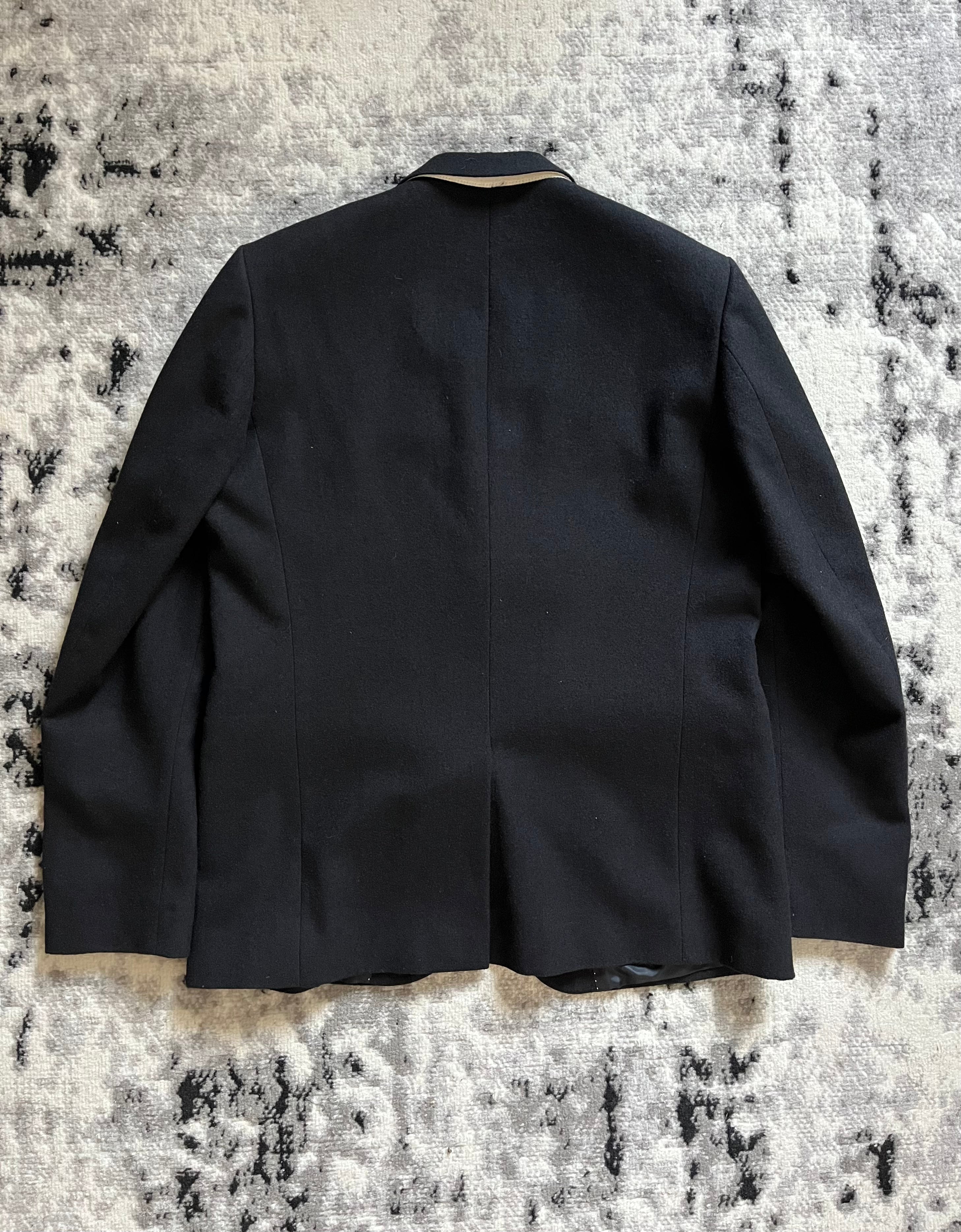 AW15 ドリス ヴァン ノッテン ブラック シャドウ ウール ブレザー (L)