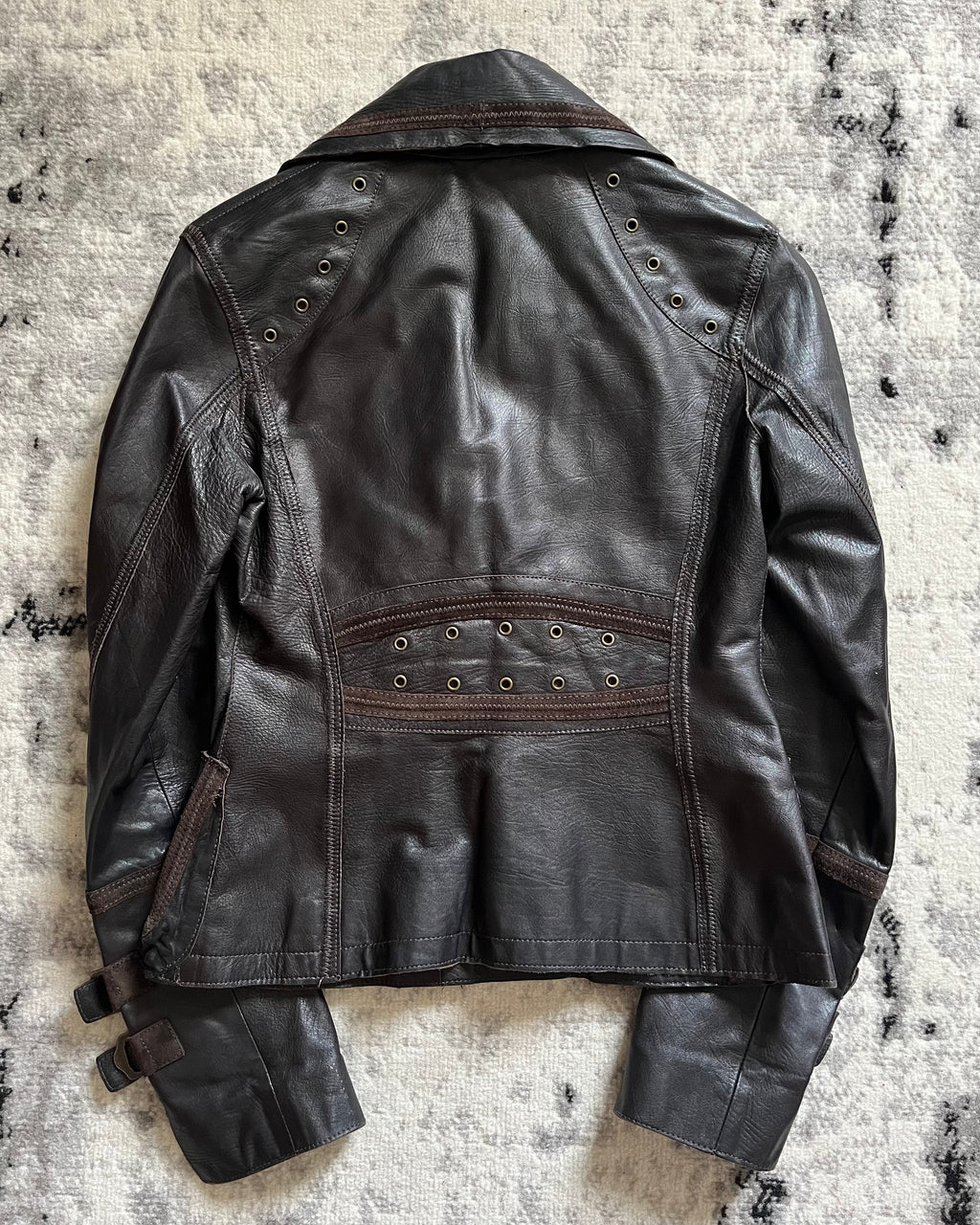 AW2005 Just Cavalli Whiskey Rebellion Leather Jacket