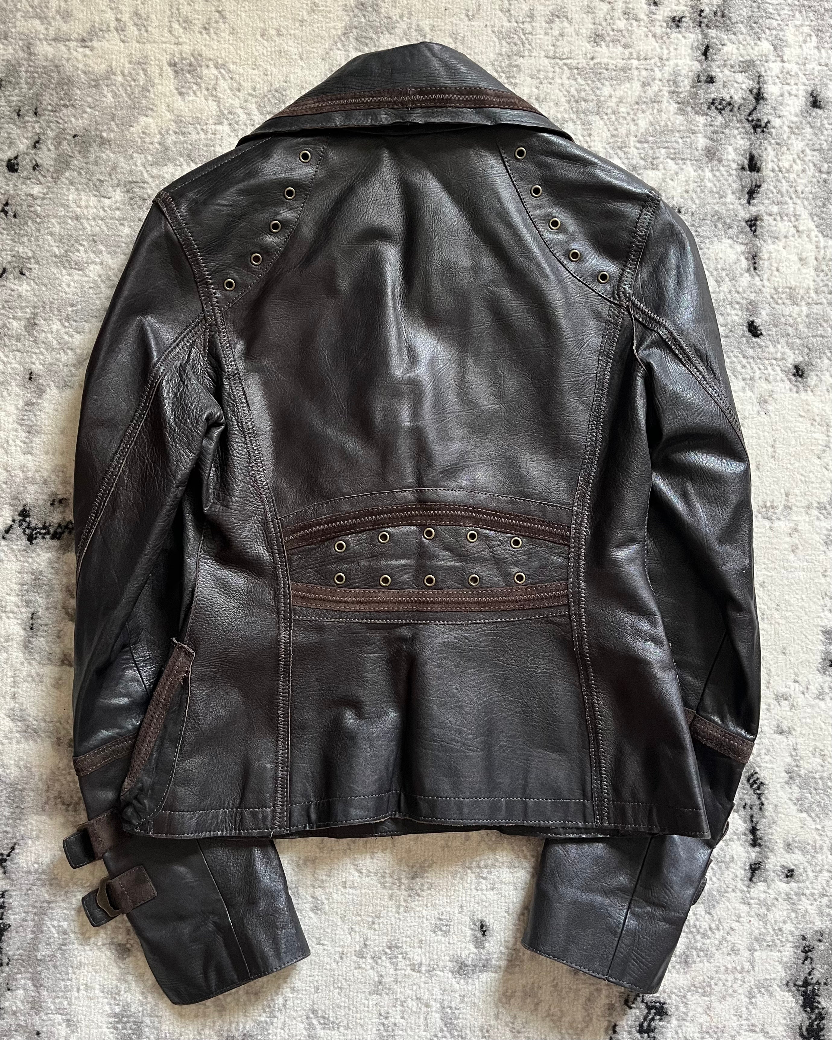 AW2005 Just Cavalli Whiskey Rebellion Leather Jacket