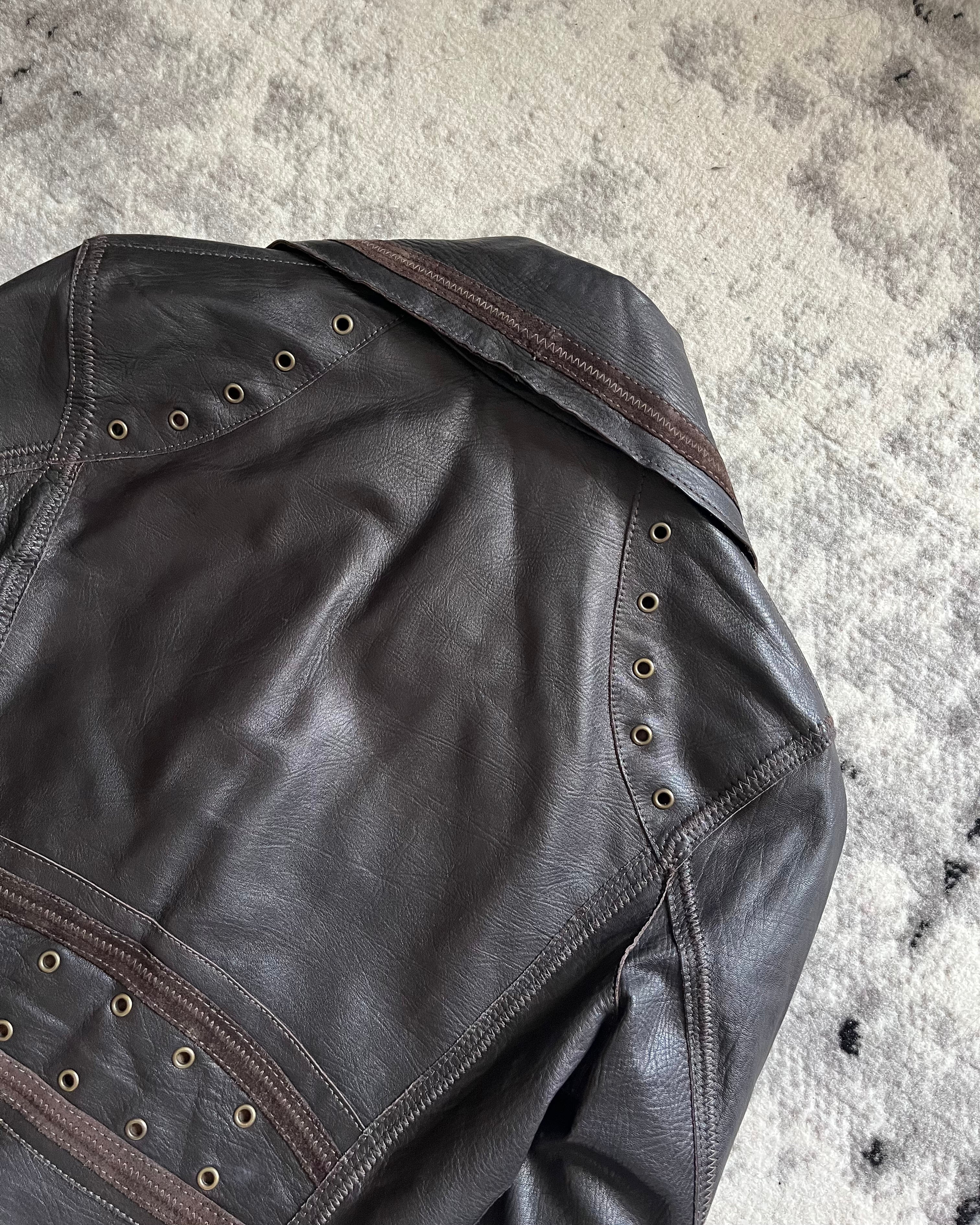 AW2005 Just Cavalli Whiskey Rebellion Leather Jacket