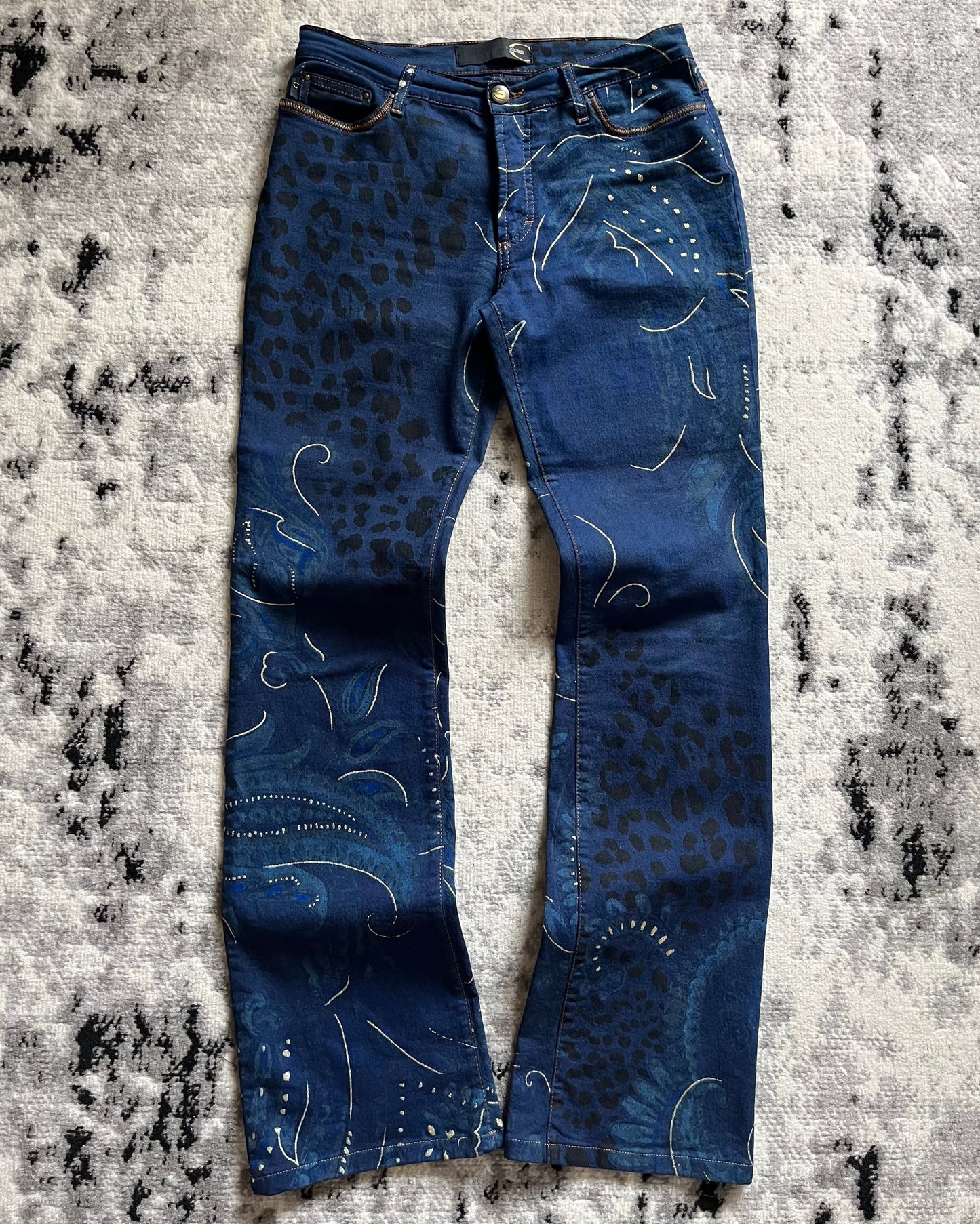 SS18 Just Cavalli 丛林别致黑豹裤 (S)