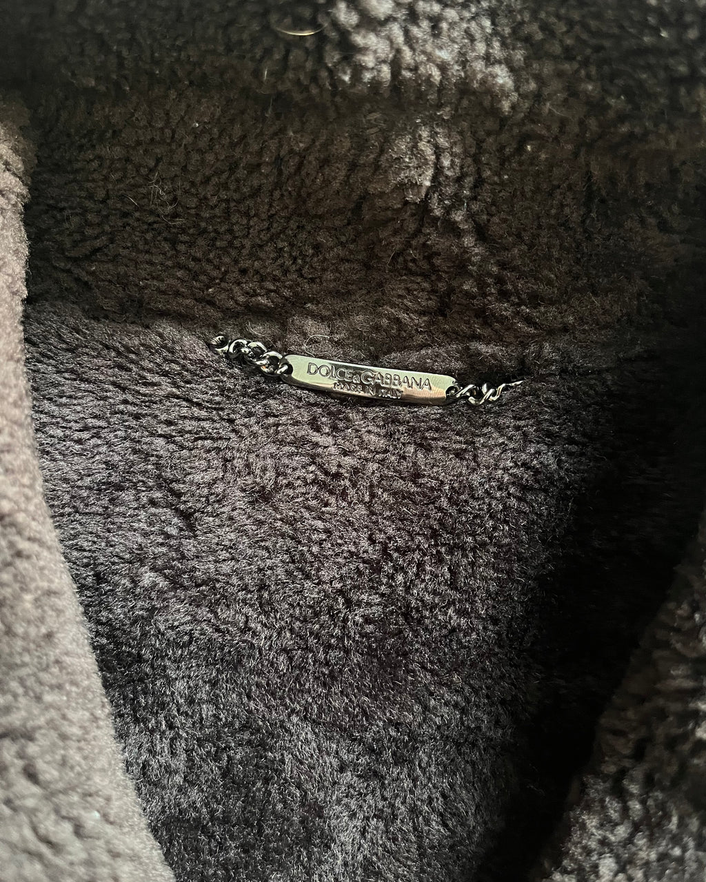 AW13 Dolce & Gabanna Toasty Earth-Toned Shearling Jacket (XL)