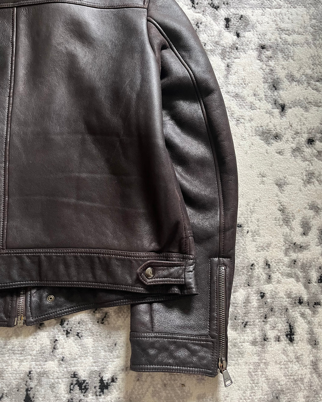 AW13 Dolce & Gabanna Toasty Earth-Toned Shearling Jacket (XL)