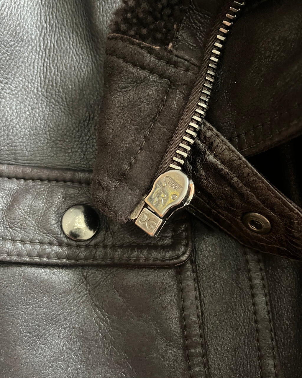 AW13 Dolce & Gabanna Toasty Earth-Toned Shearling Jacket (XL)