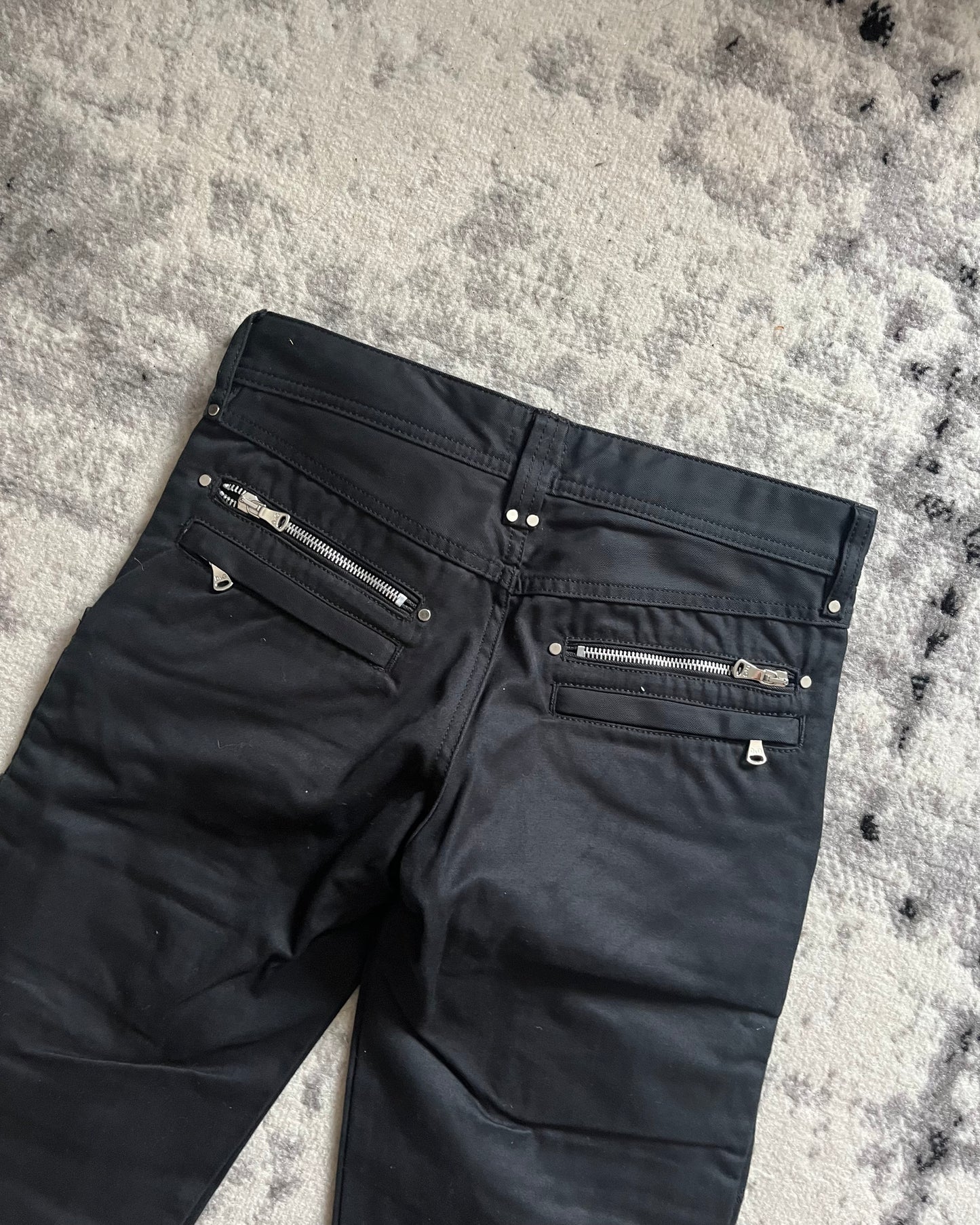 SS20 Dolce & Gabbana Zipper-Forged Black Pants (S)