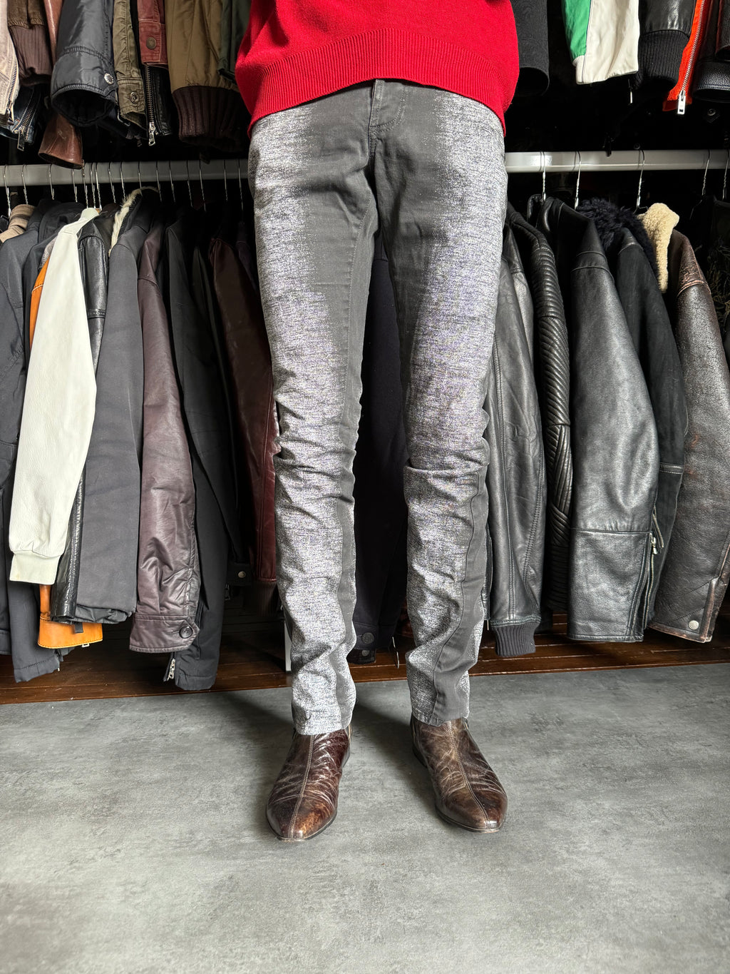 FW2014 Balenciaga Grey Rockstar Pants