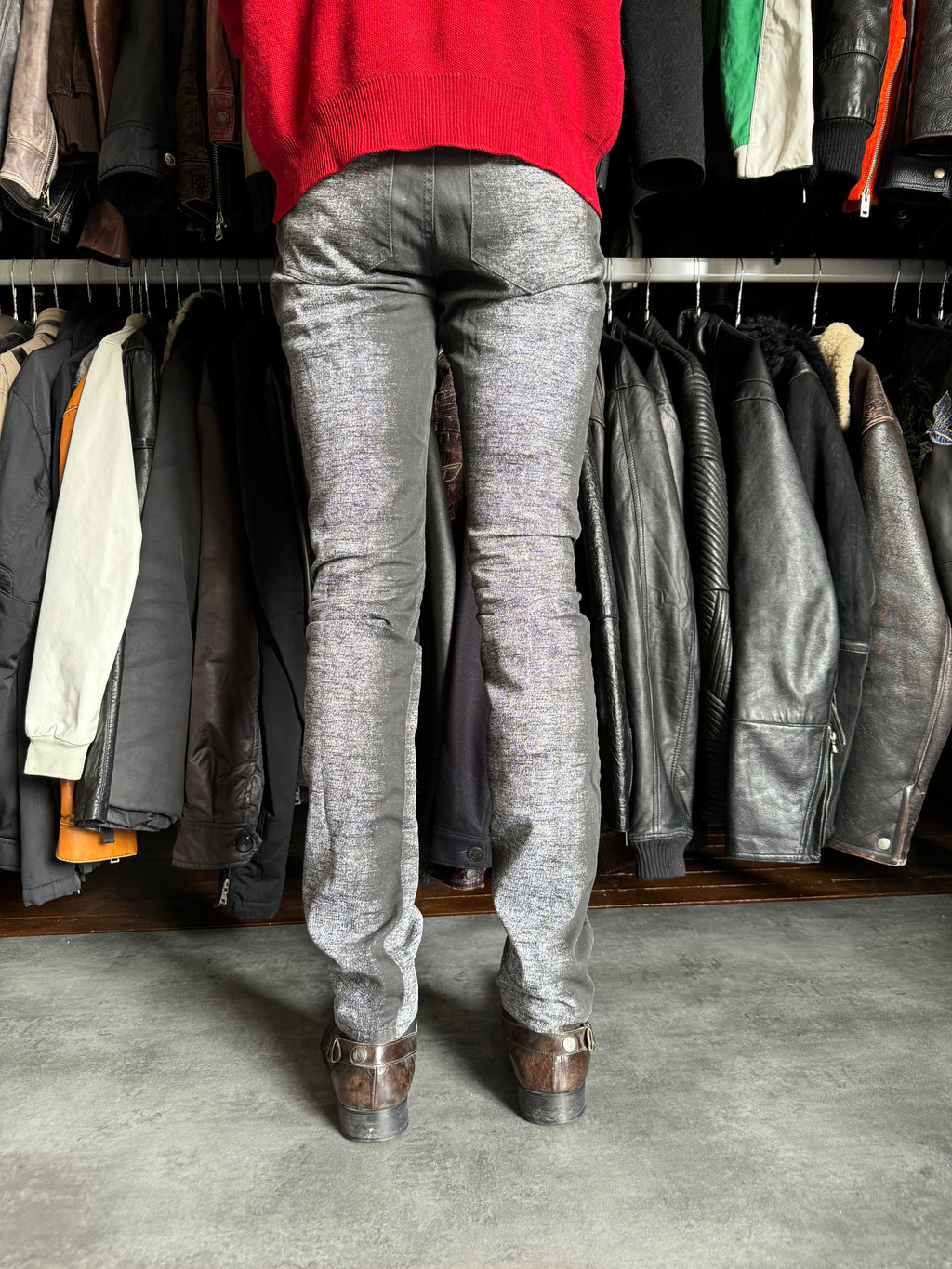 FW2014 Balenciaga Grey Rockstar Pants