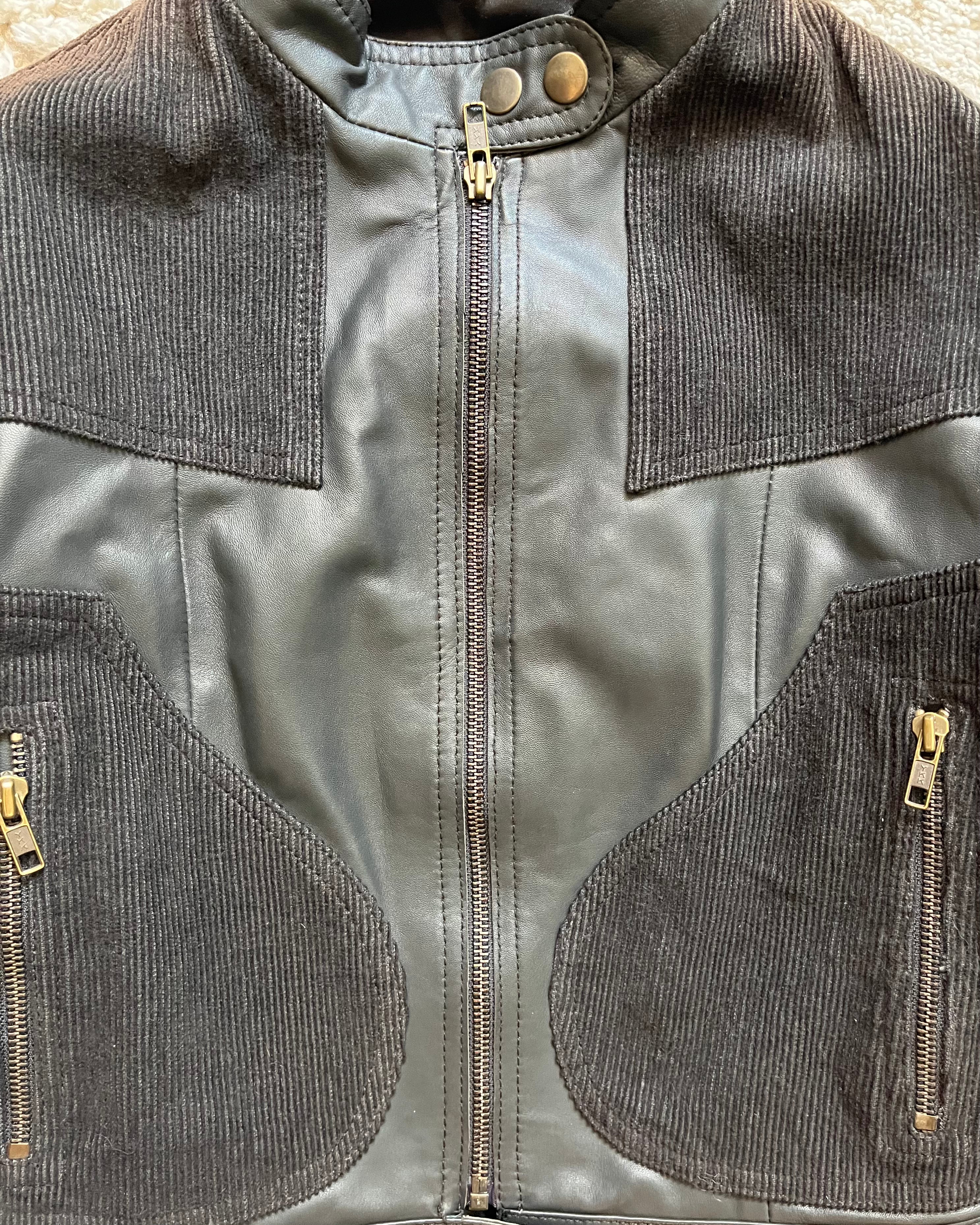 2000 Roberto Cavalli Sophisticated Biker Leather Jacket (S)