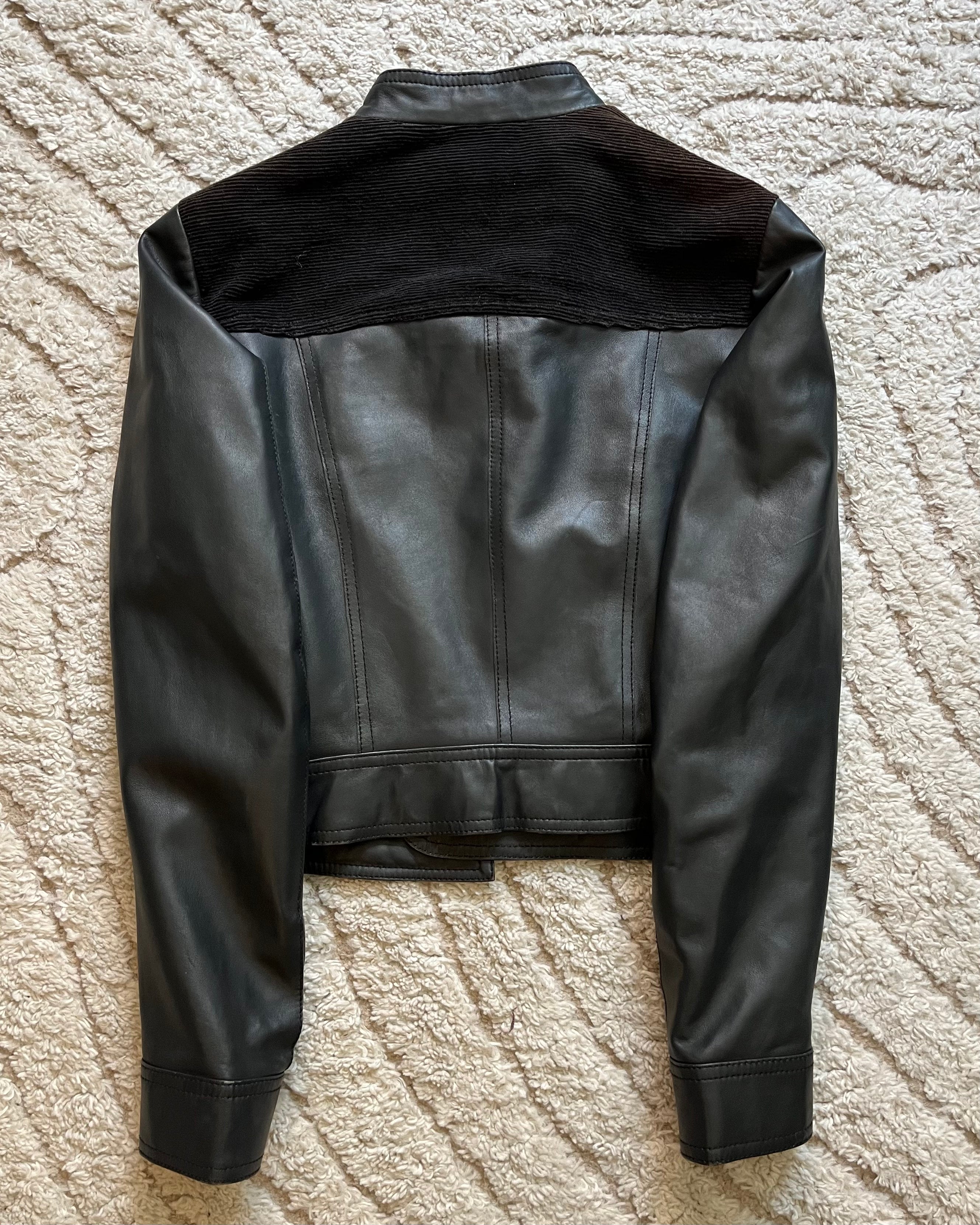 2000 Roberto Cavalli Sophisticated Biker Leather Jacket (S)