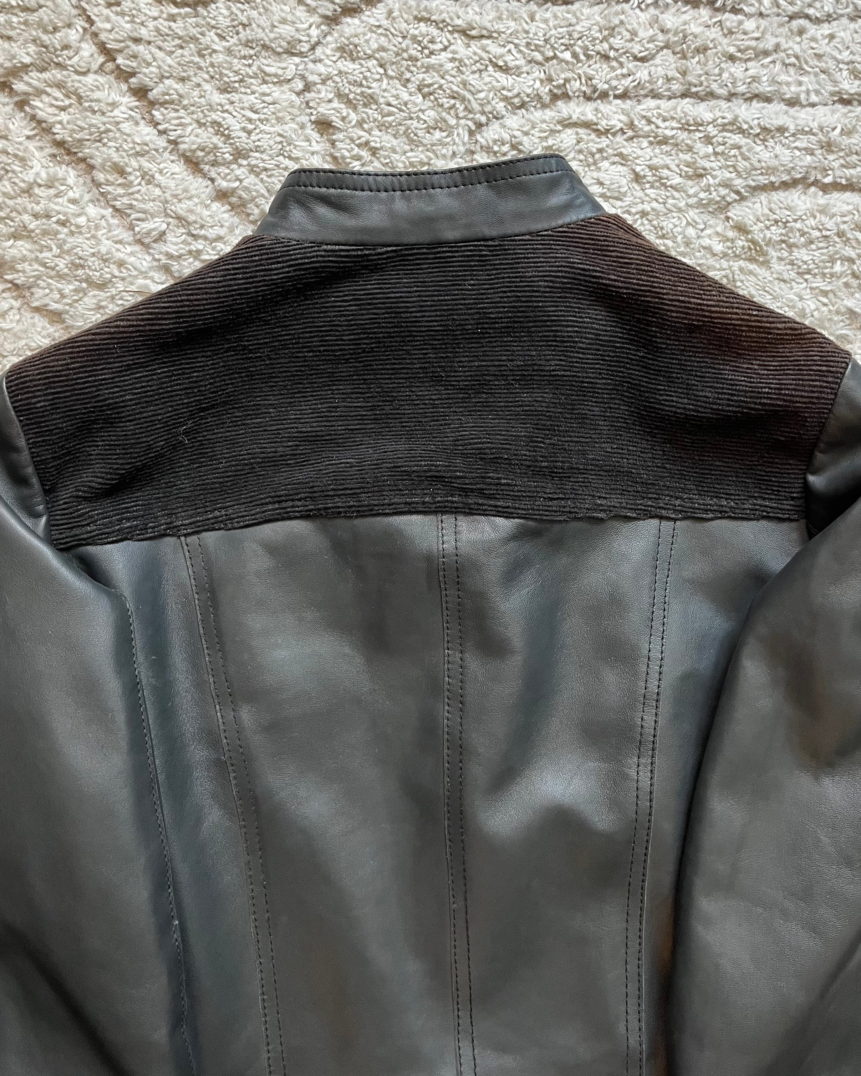 2000 Roberto Cavalli Sophisticated Biker Leather Jacket (S)