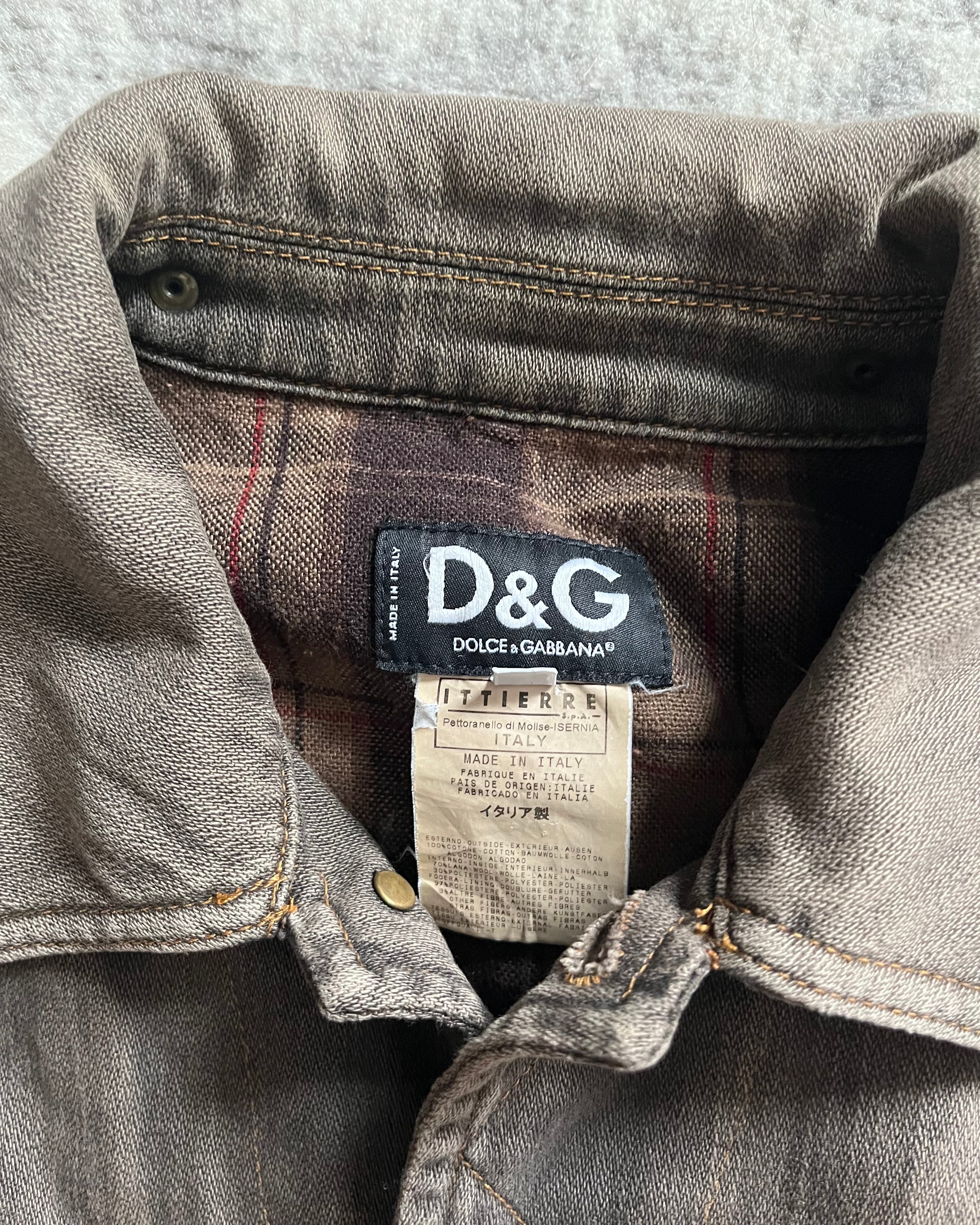 AW2003 Dolce & Gabbana Double Waisted multi Pockets Denim Jacket (S)