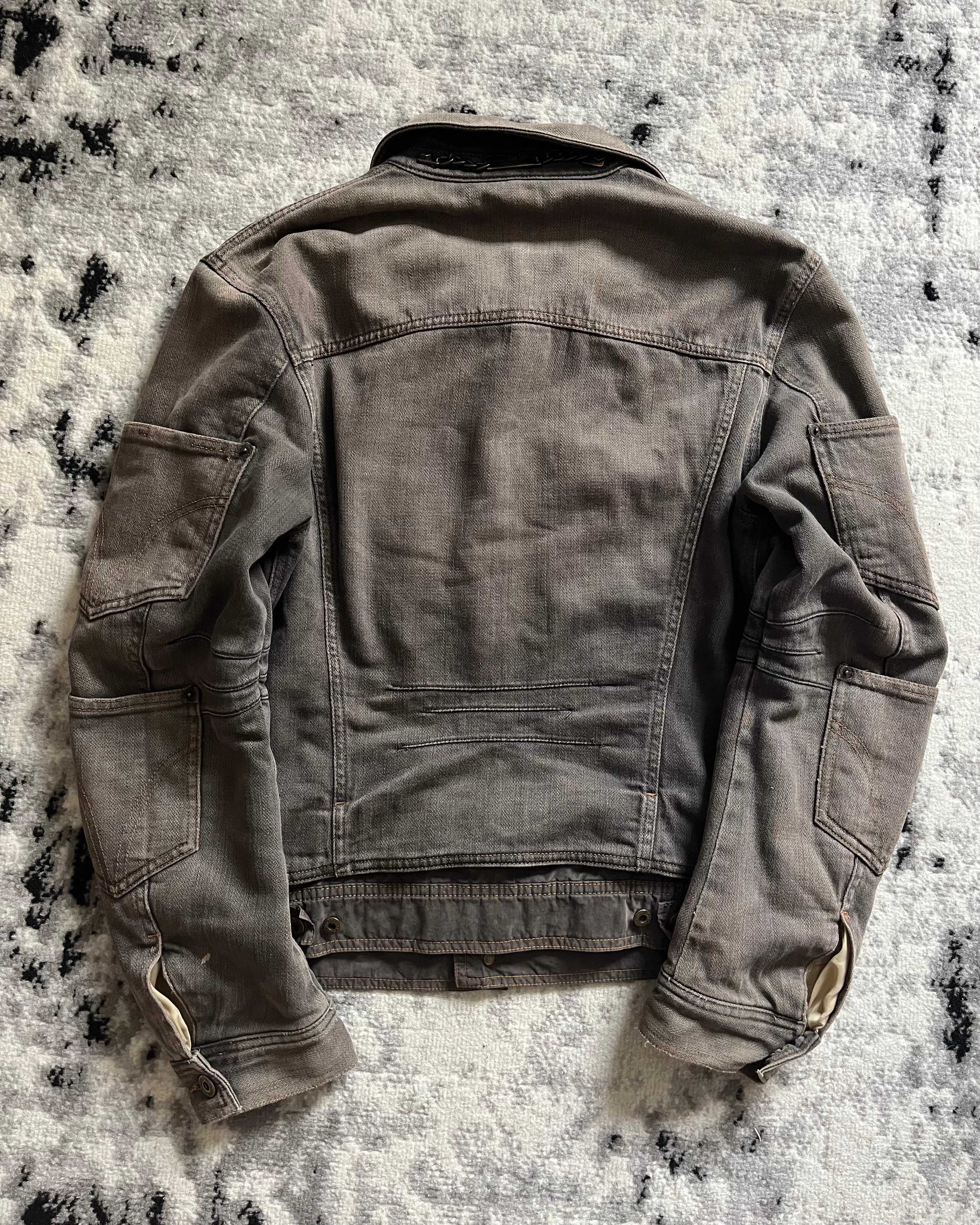 AW2003 Dolce & Gabbana Double Waisted multi Pockets Denim Jacket (S)