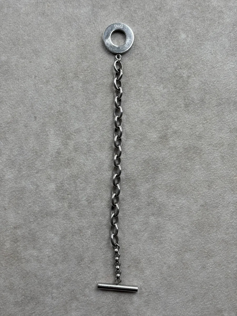 Dolce & Gabbana Silver Metal Logo T-Bar Chain Bracelet gfUgjYBX 1