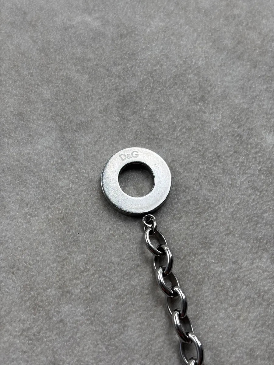 Dolce & Gabbana Silver Metal Logo T-Bar Chain Bracelet gfUgjYBX 3
