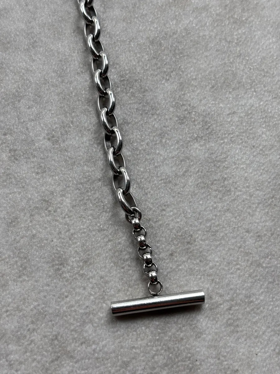 Dolce & Gabbana Silver Metal Logo T-Bar Chain Bracelet gfUgjYBX 4