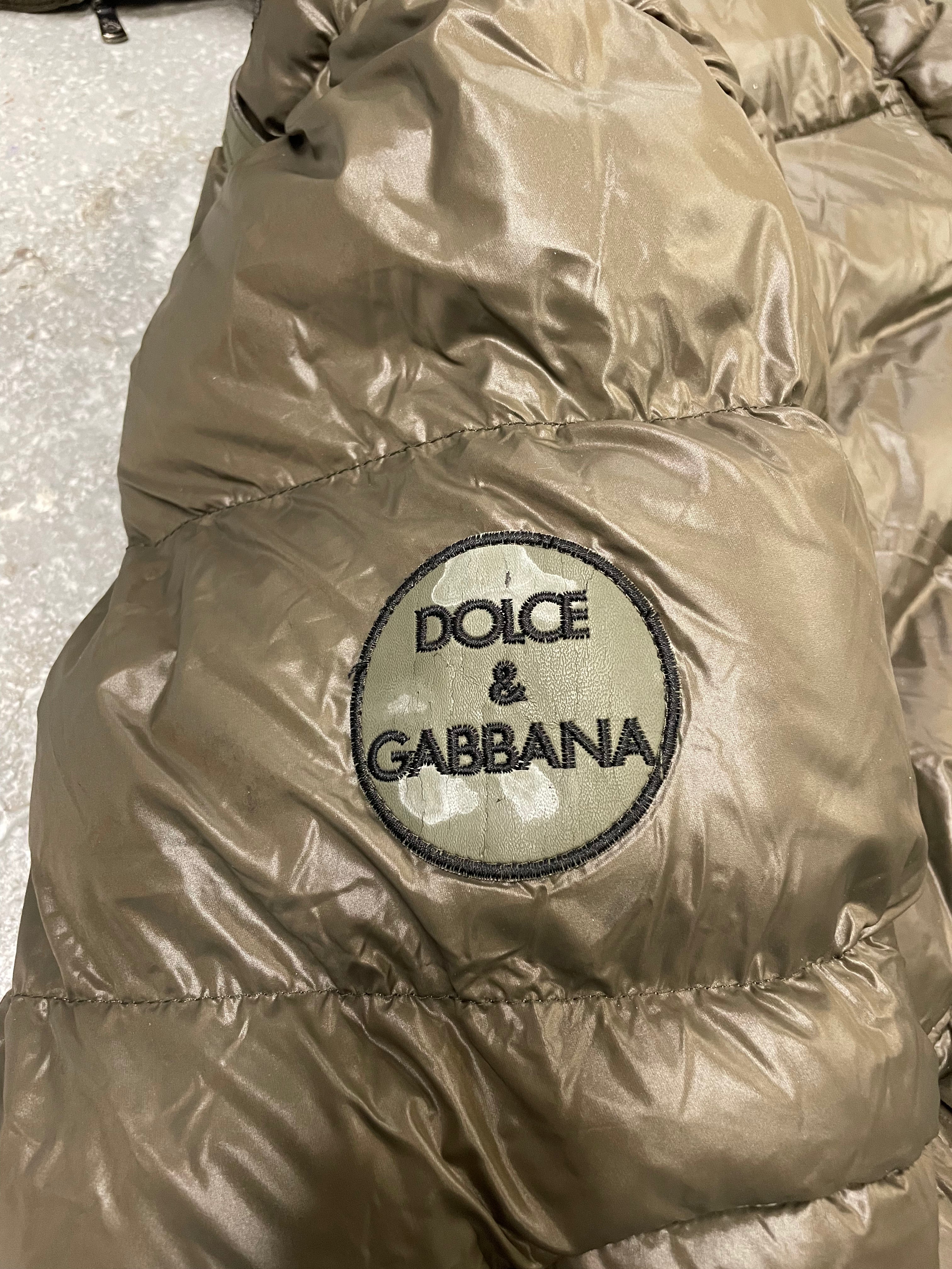 AW2003 Dolce & Gabbana Olive Military Puffer Jacket (L/XL)