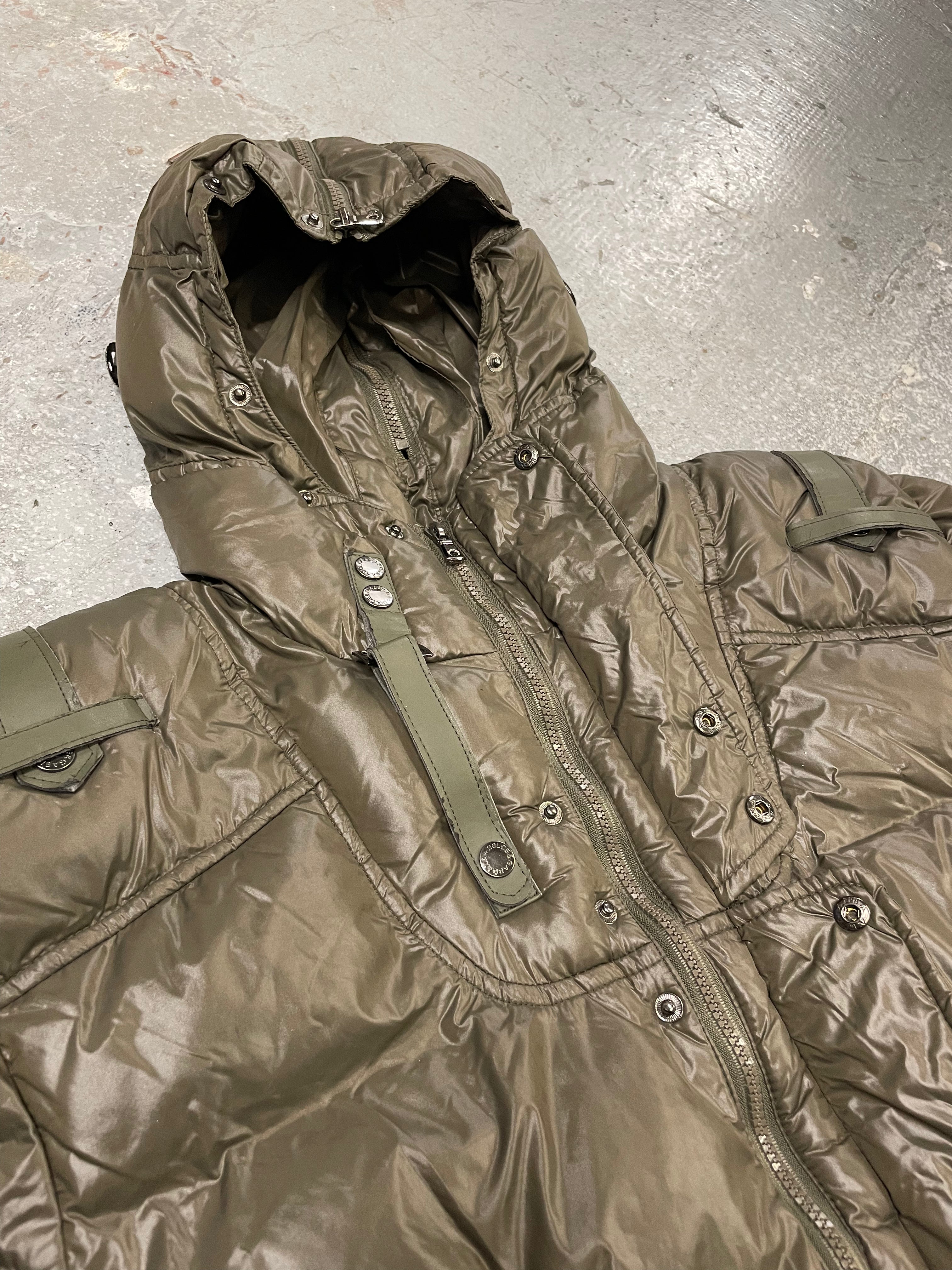 AW2003 Dolce & Gabbana Olive Military Puffer Jacket (L/XL)