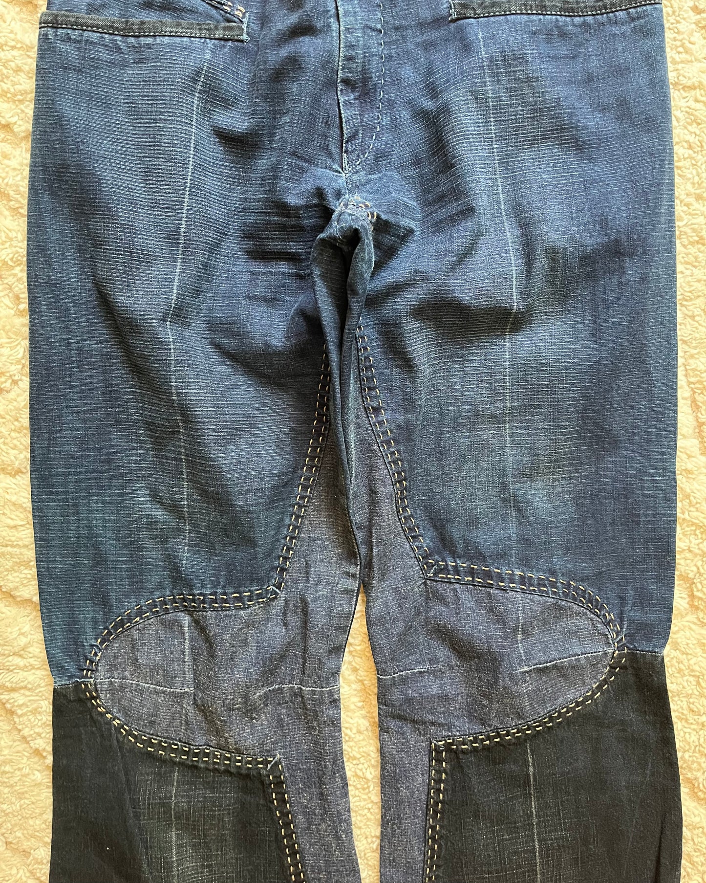 00s Marithe Francois Girbaud Patchwork Crossed Jeans (M)