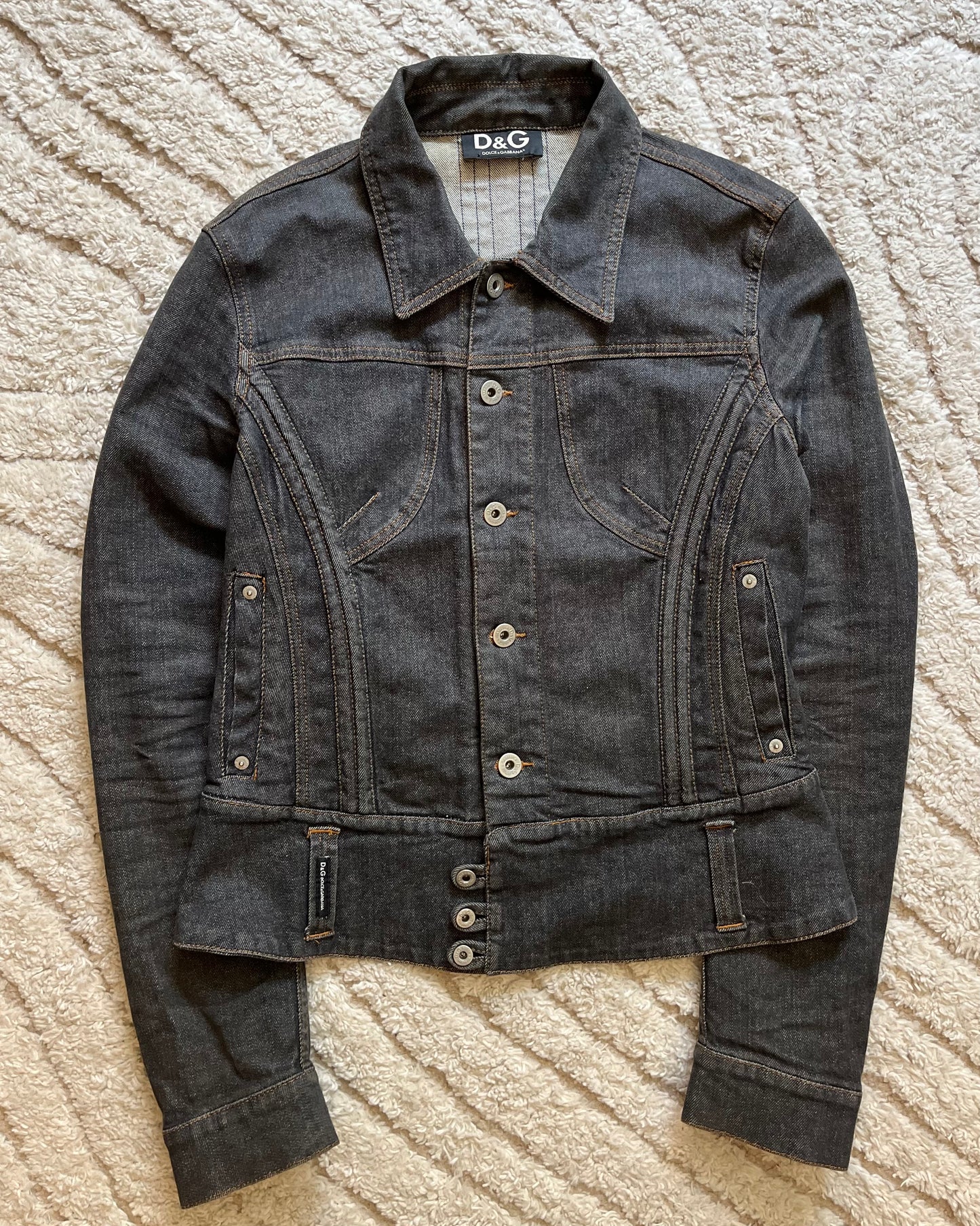 SS03 Dolce Gabbana Backzip Denim Jacket M Dolce Vita Hub