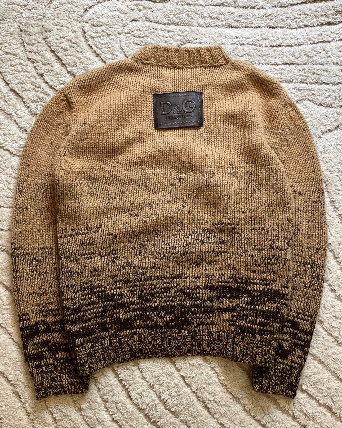 Dolce & Gabbana Caramel Wool Gradient Jumper (L)