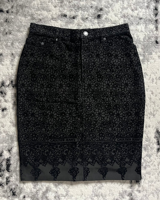 90s Jean Paul Gaultier Glamour Black Skirt (L)