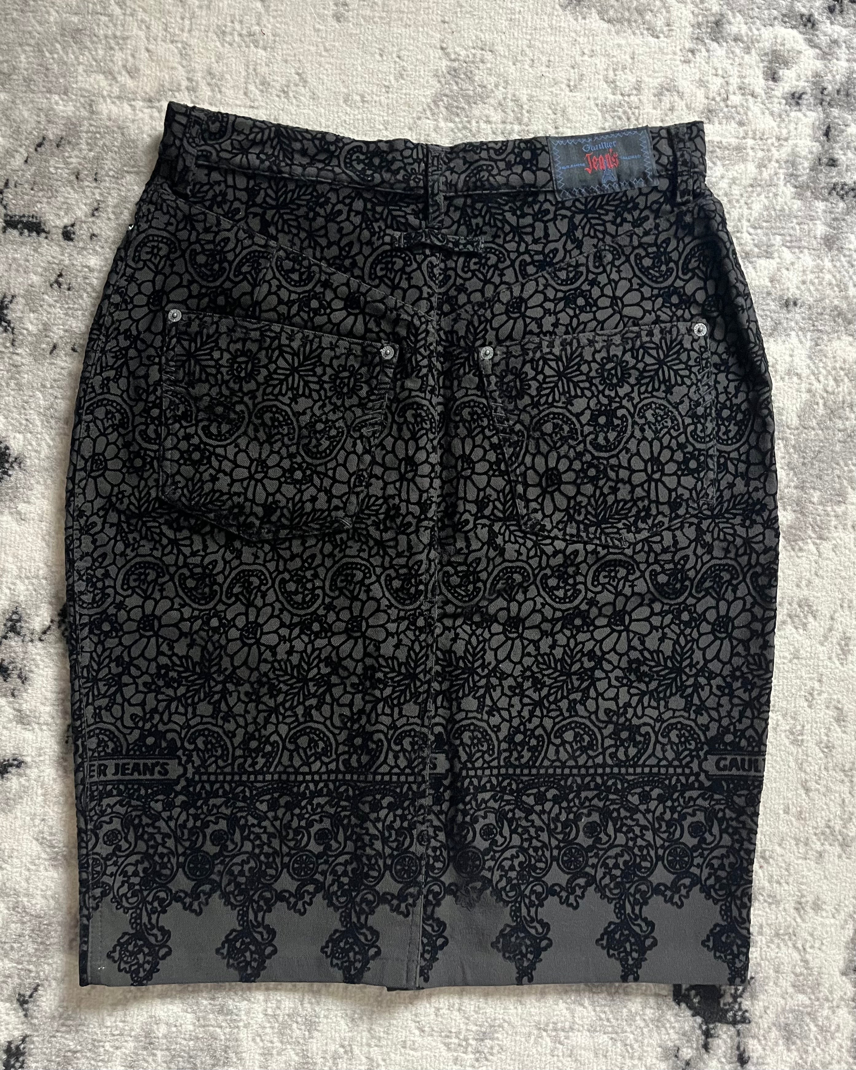 90年代 ジャンポール・ゴルチエ グラマーブラックスカート(L)