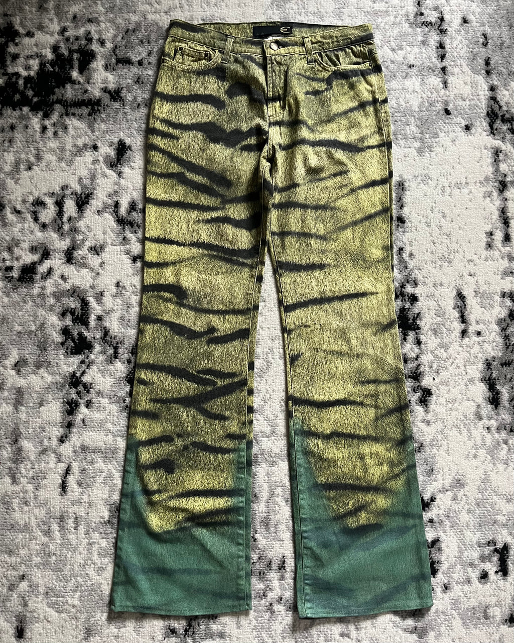 00s Just Cavalli エルーシブ タイガー ストライプ ジャングル パンツ (M)