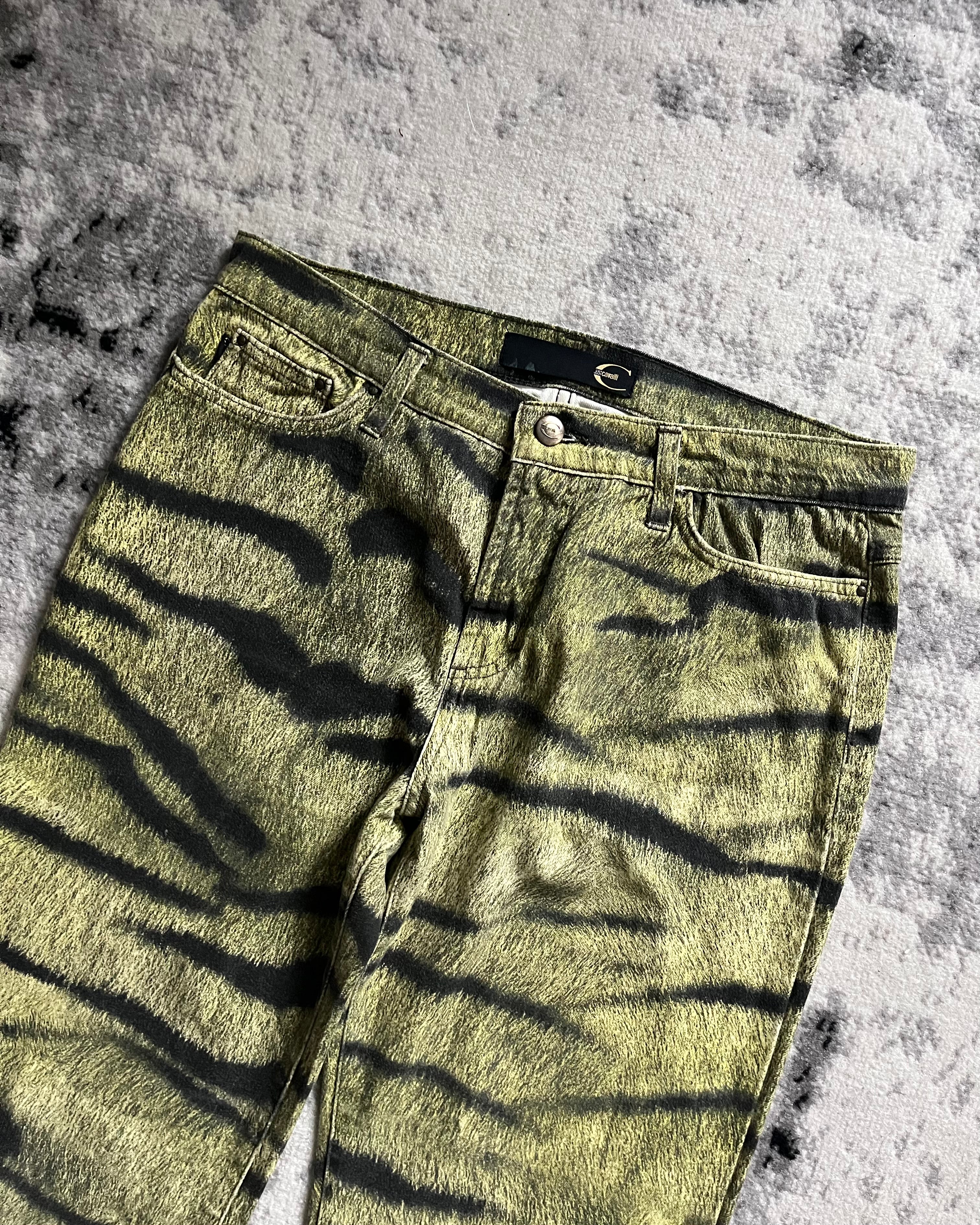 00s Just Cavalli エルーシブ タイガー ストライプ ジャングル パンツ (M)