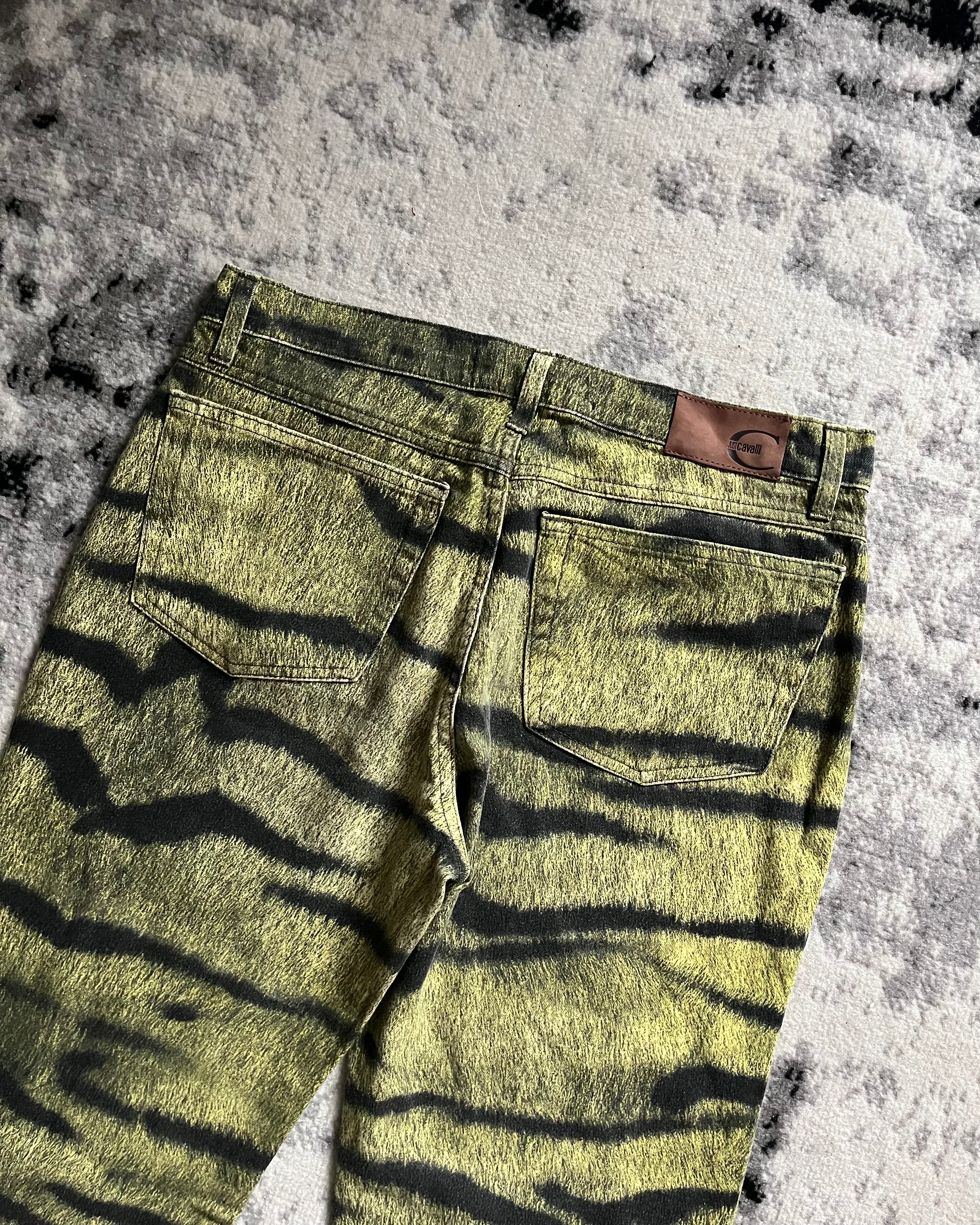 00s Just Cavalli エルーシブ タイガー ストライプ ジャングル パンツ (M)