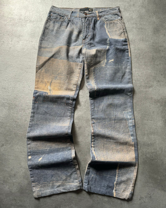 2000s Cavalli Trompe L'Oeil Denim Pockets Pants (M)