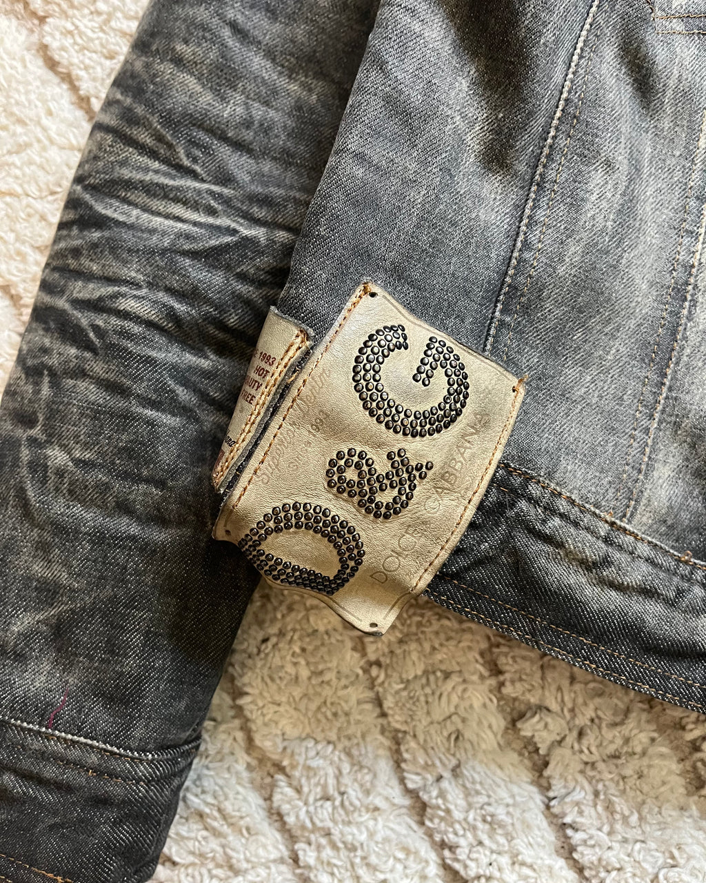 AW03 ドルチェ＆ガッバーナ グラマーパッチワークデニムジャケット(XS) 