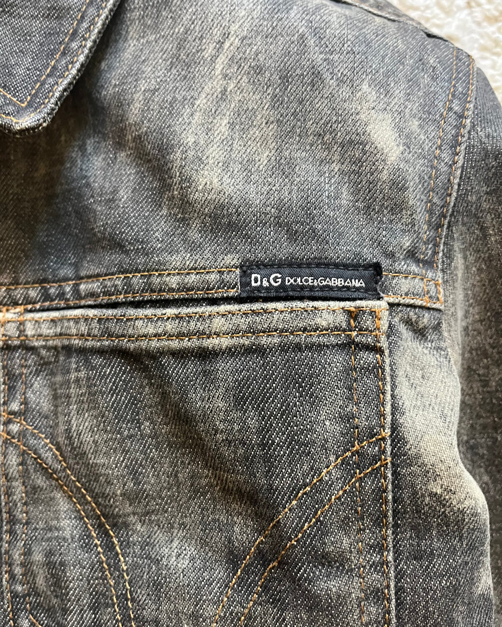 AW03 ドルチェ＆ガッバーナ グラマーパッチワークデニムジャケット(XS) 