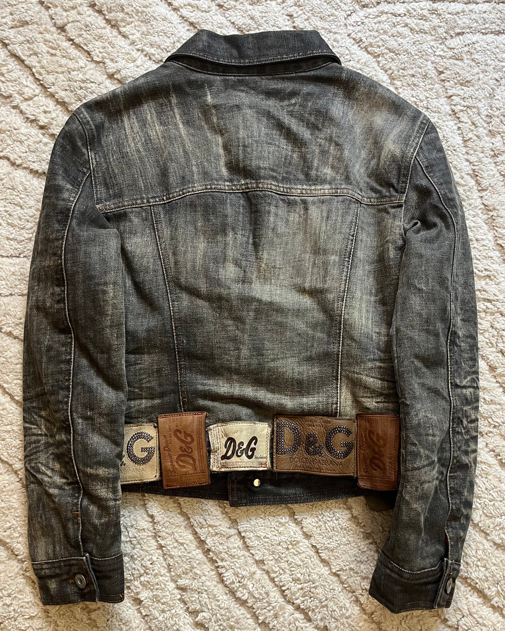 AW03 ドルチェ＆ガッバーナ グラマーパッチワークデニムジャケット(XS) 