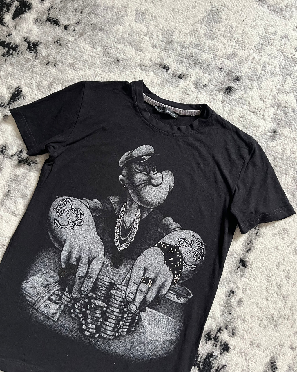 Dolce & Gabbana Nasty Popeye Poker Tee-Shirt